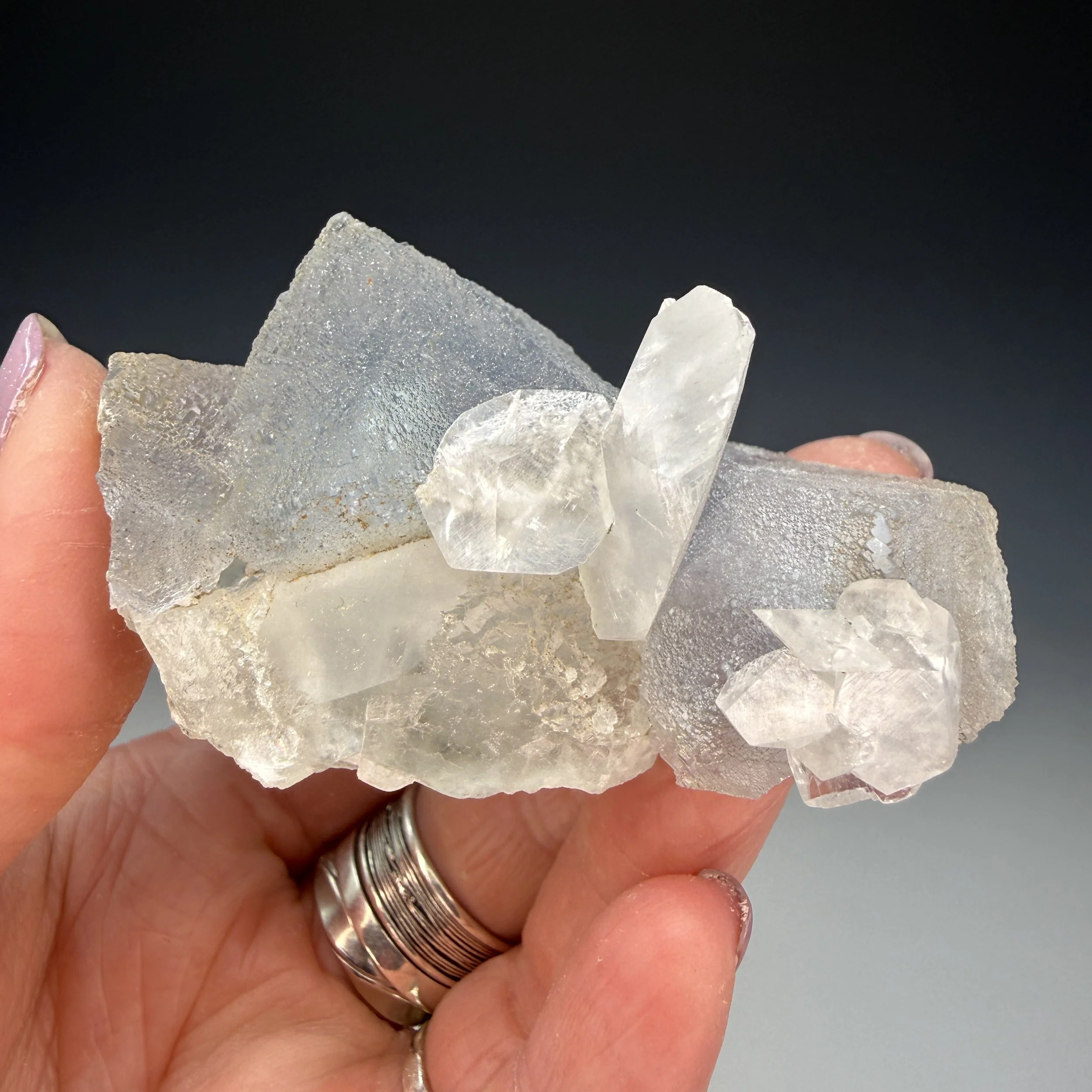 Fluorite, Calcite, Xianghualing Mine, Linwu Co., Chenzhou, Hunan, China