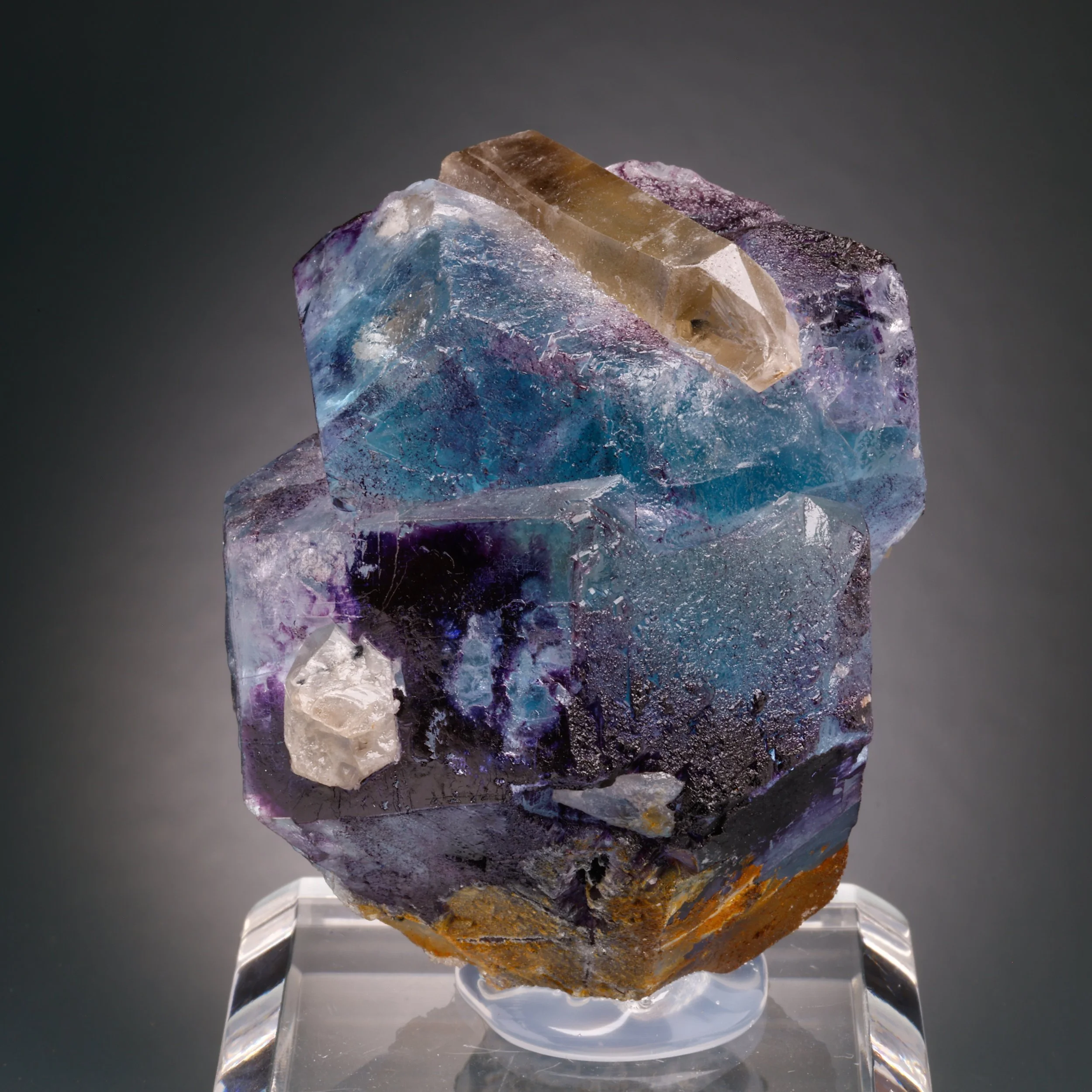 Fluorite, Quartz, Schorl, Erongo Mountains, Karibib District, Erongo Region, Namibia