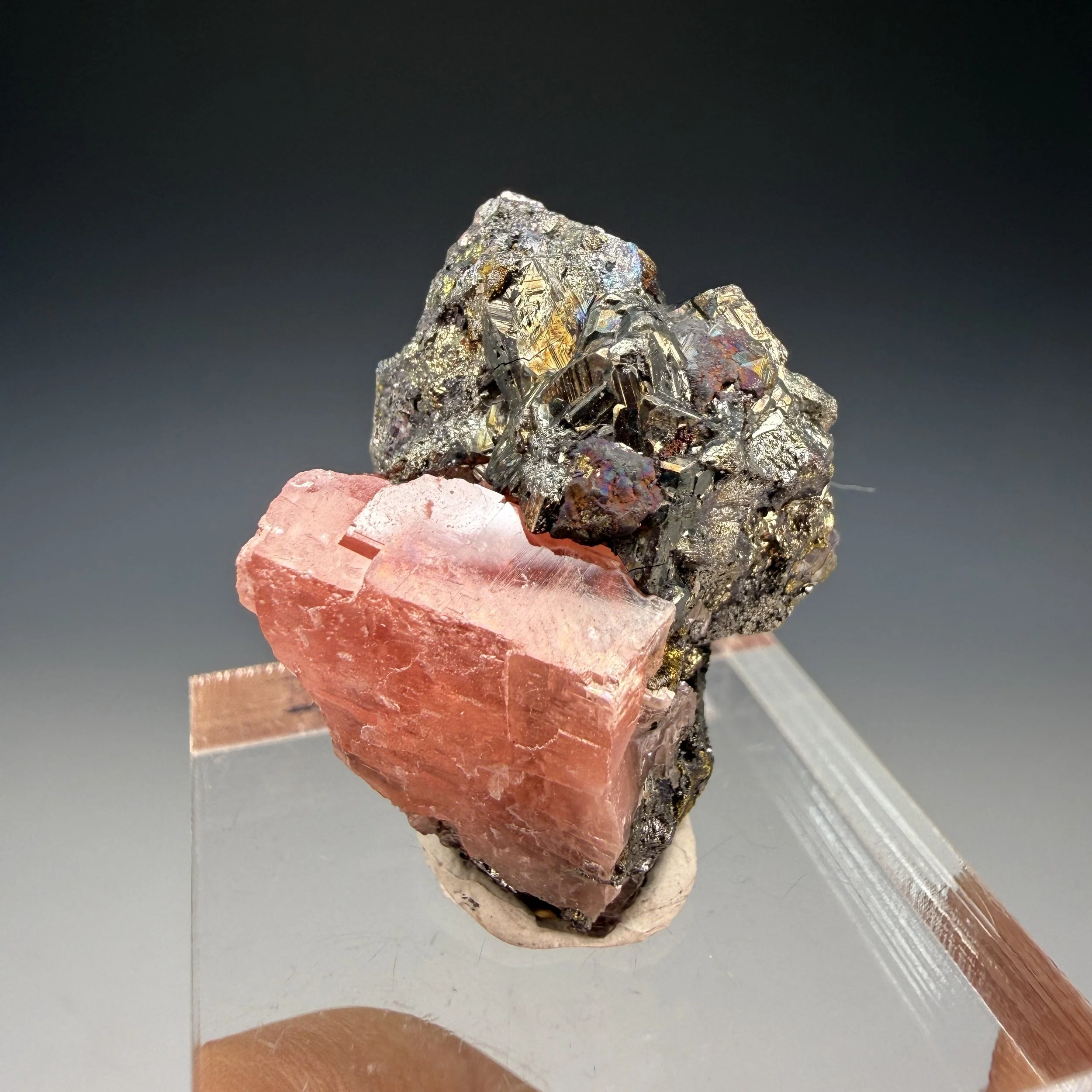 Rhodochrosite, Tetrahedrite, Sweet Home Mine, Alma Mining Dist., Park Co., Colorado, USA