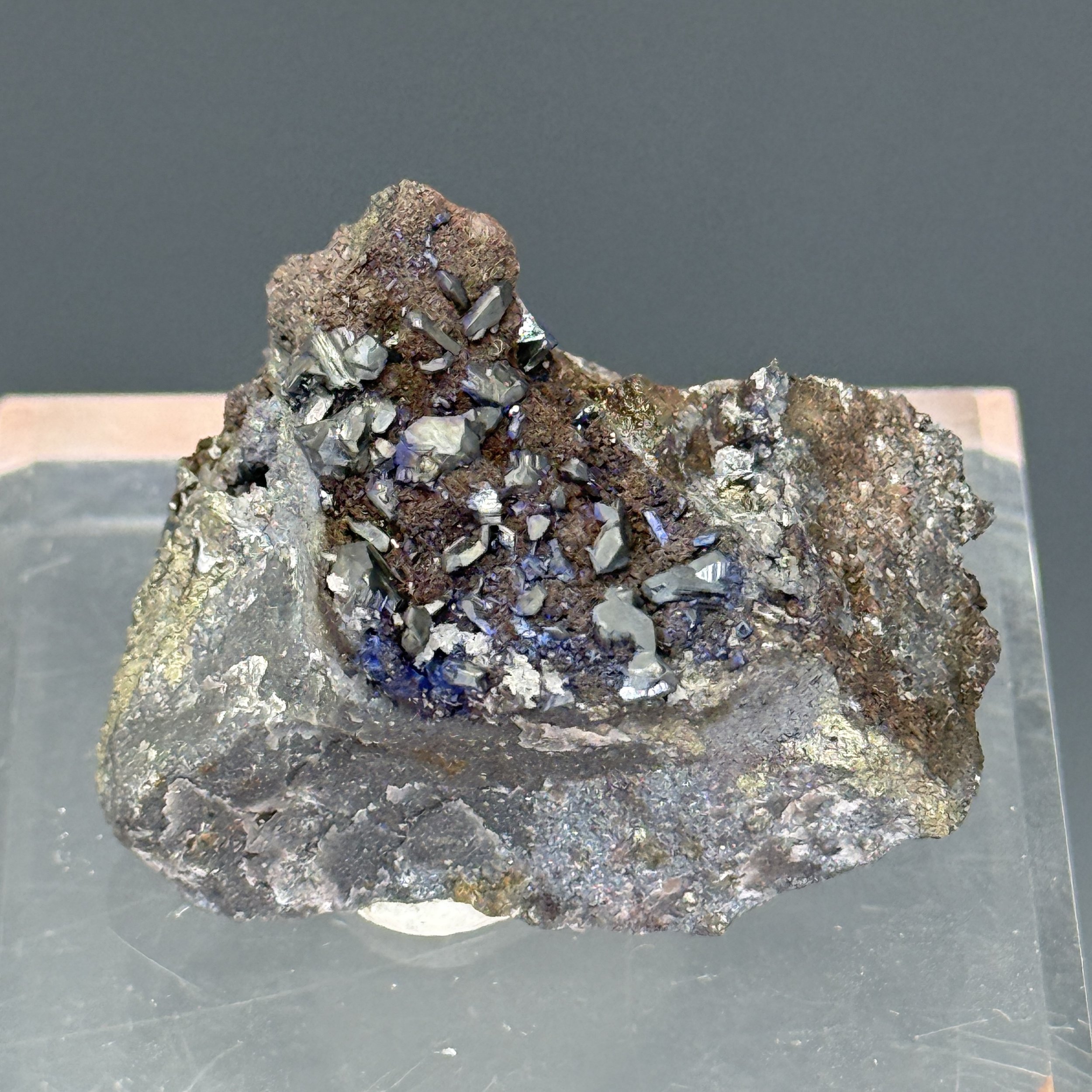 Chalcocite, Quartz, Tsumeb Mine, Oshikoto Region, Namibia
