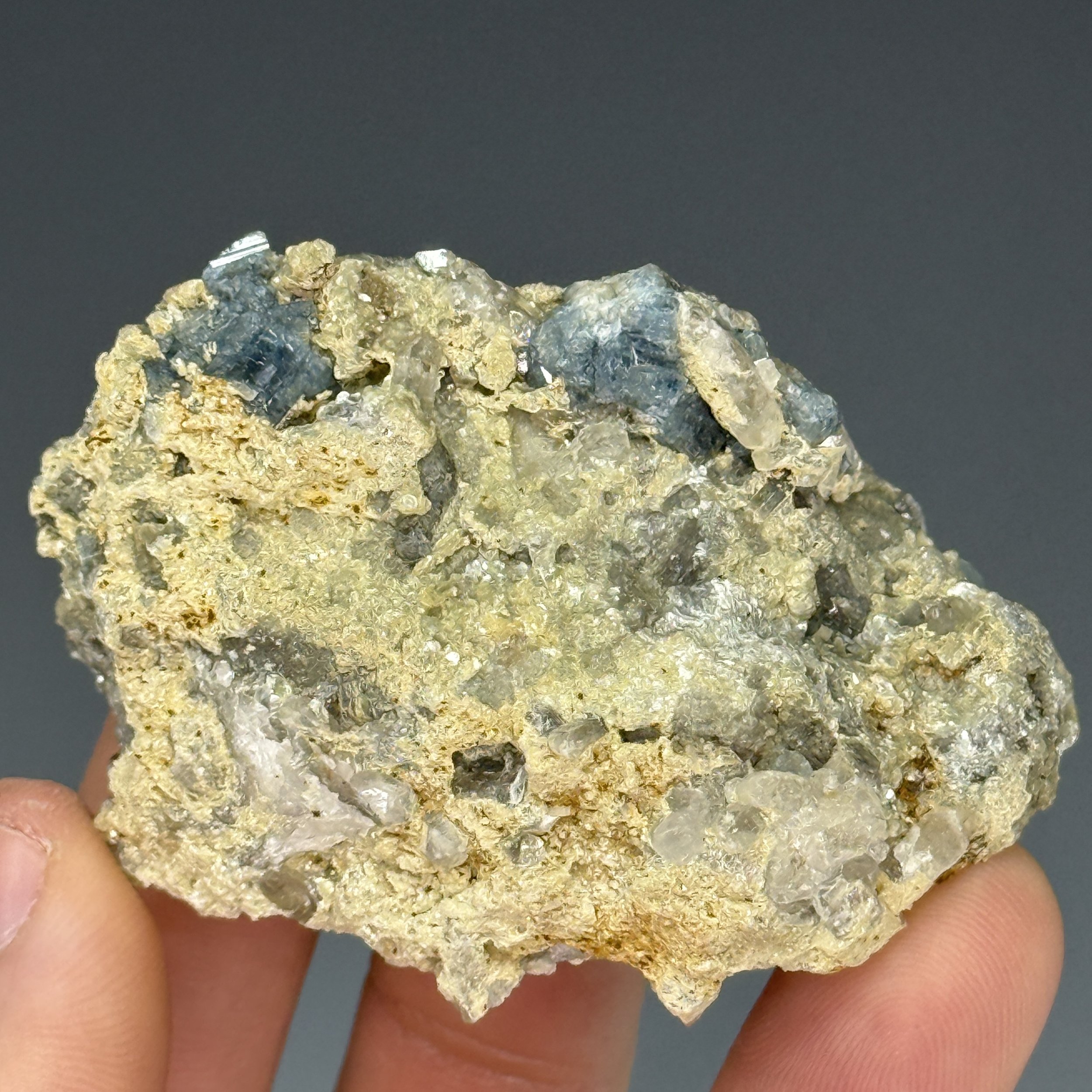 Fluorapatite, Emmons Quarry, Greenwood, Oxford County, Maine, USA