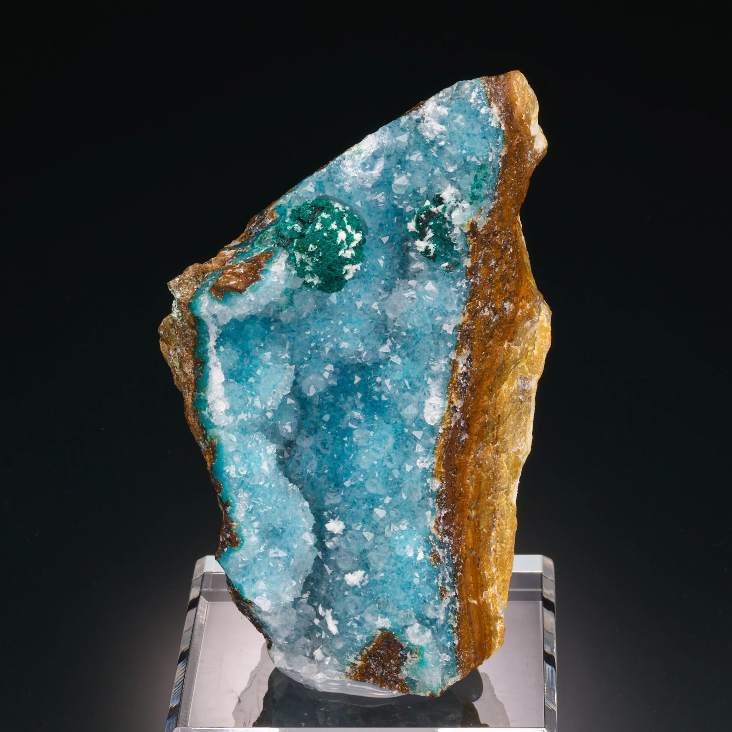 Quartz, Atacamite, Chrysocolla, Don Angelina Uno, Humay District, Pisco Prov., Ica, Peru