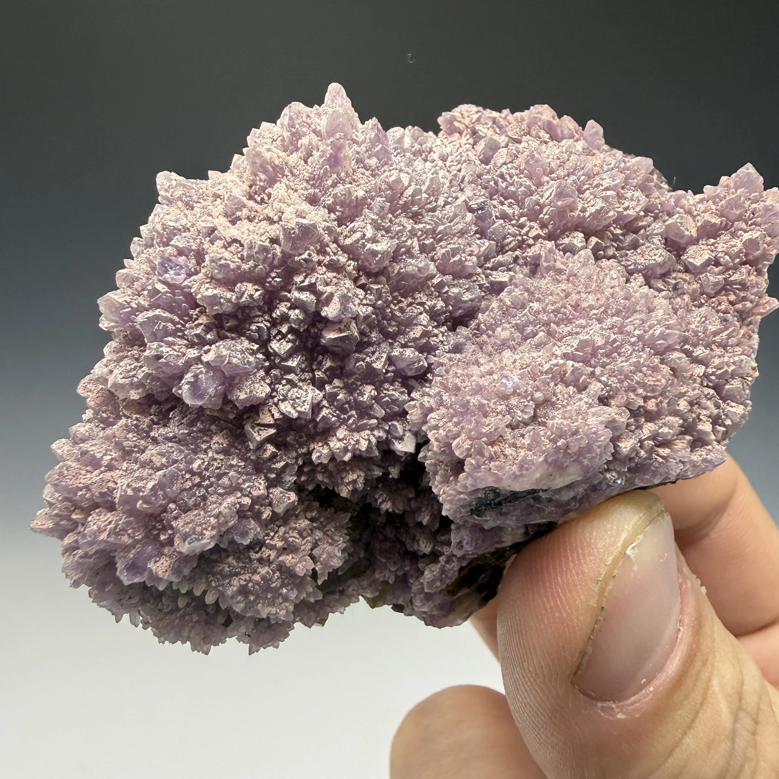 Amethyst , Sphalerite, Pyrite, Commodore Mine, Creede Dist, Mineral County, Colorado, USA