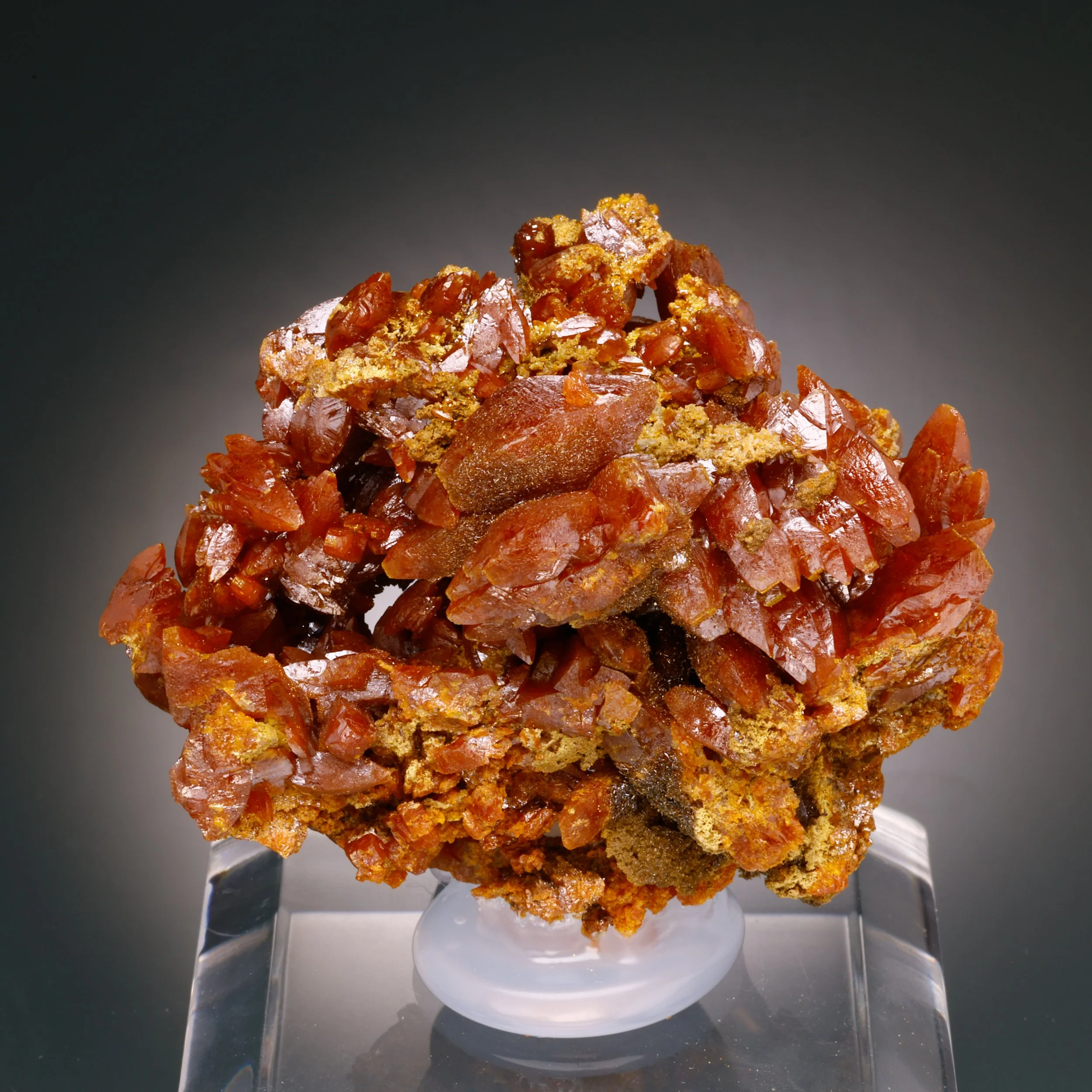 Wulfenite, Aurora Mine, Cuchillo Parado, Chihuahua, Mexico