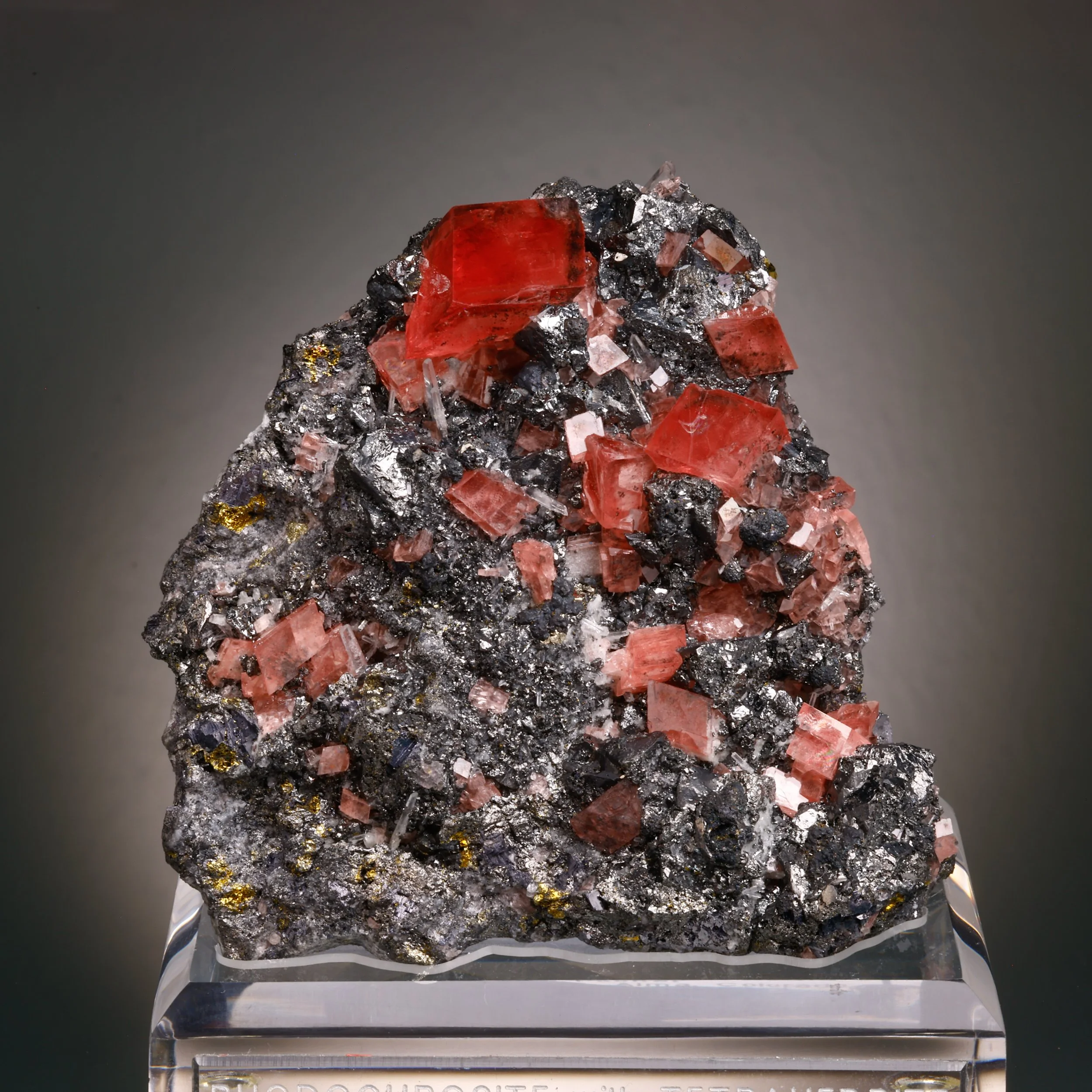 Rhodochrosite, Quartz, Tetrahedrite, Chalcopyrite, Sweet Home Mine, Alma Mining Dist., Park Co., Colorado, USA