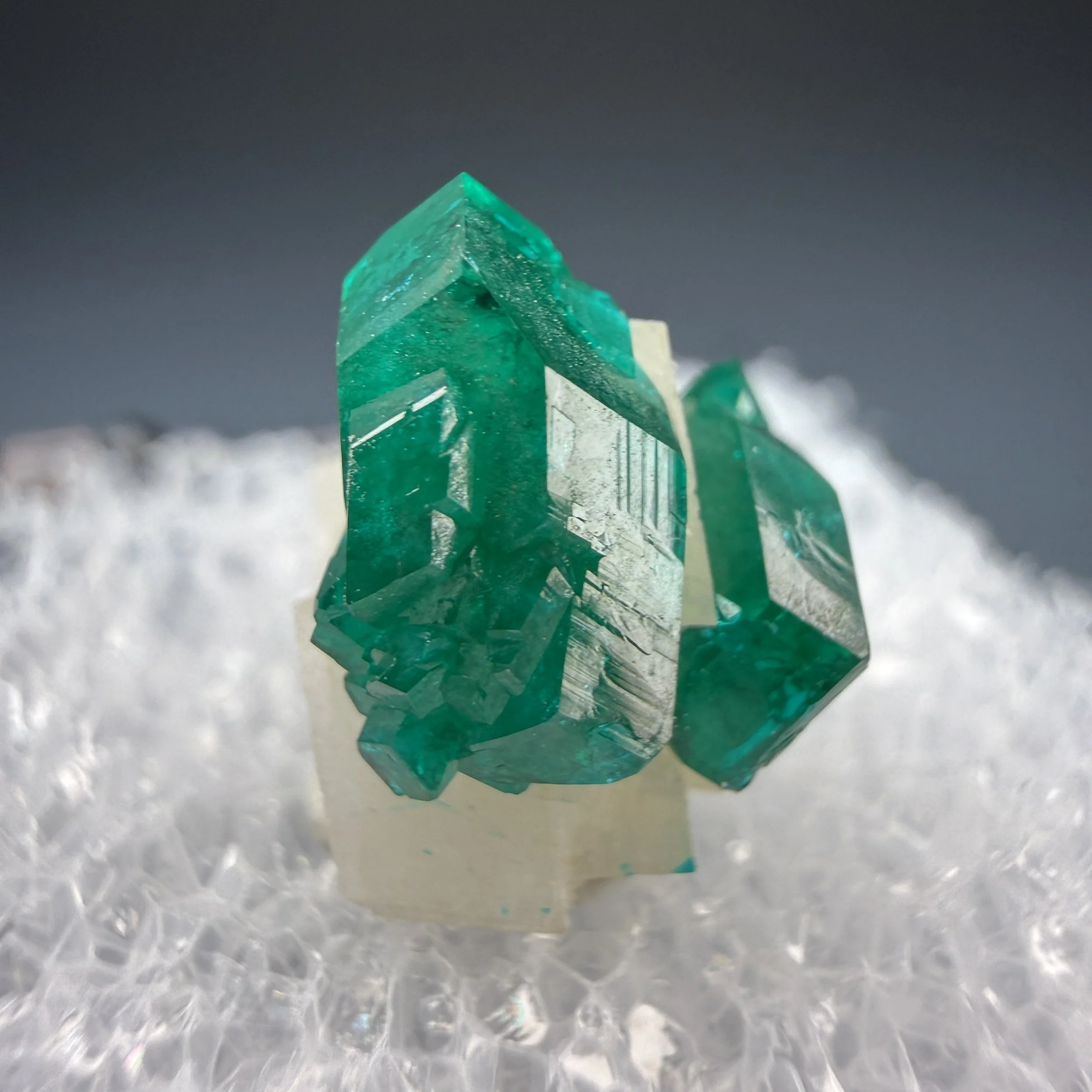 Dioptase, Calcite, Calcite, Tsumeb Mine, Oshikoto Region, Namibia
