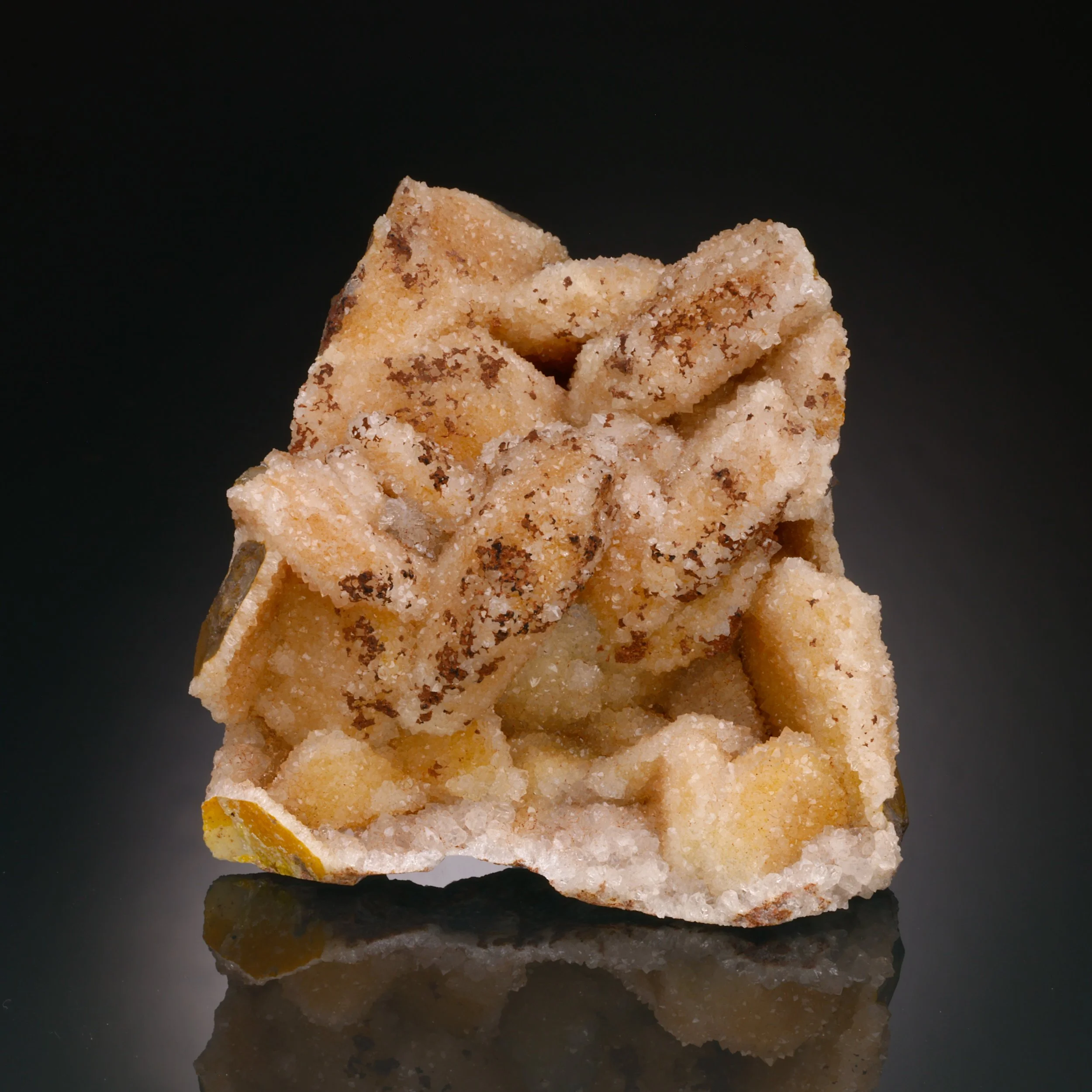 Wulfenite, Quartz, Mfouati, Bouenza, Rep. of Congo