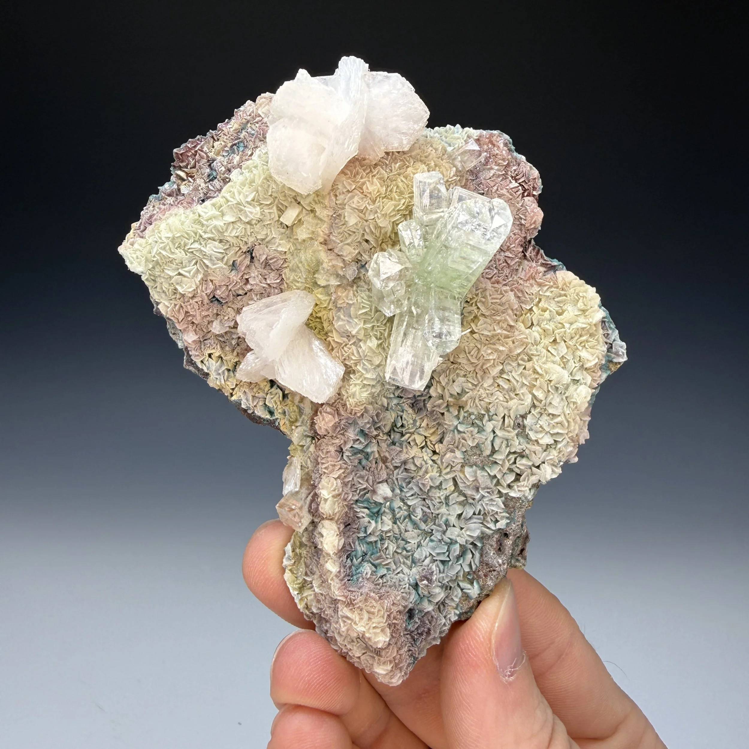 Apophyllite, Stilbite, Poona Quarry, Poona, Maharashtra State, India