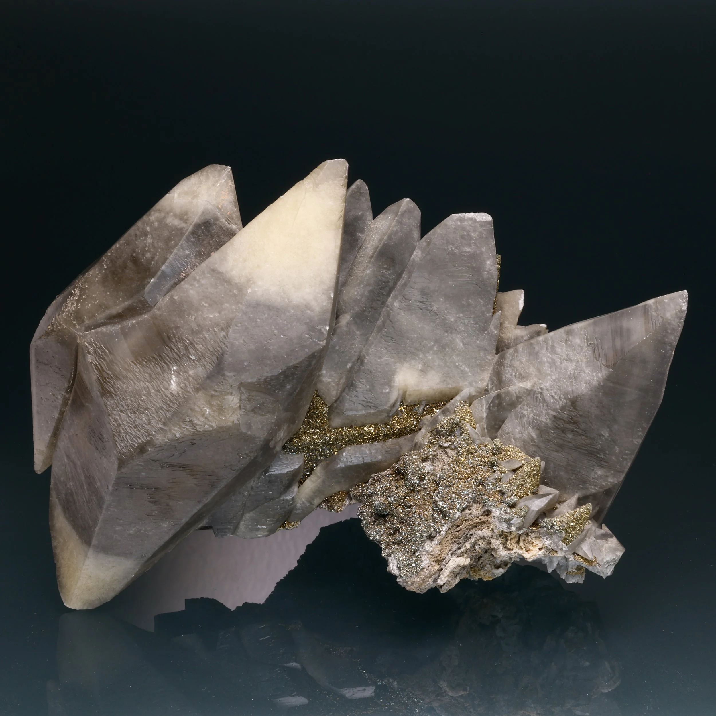 Calcite, Chalcopyrite, Brushy Creek Mine, Greeley, Reynolds County, Missouri, USA