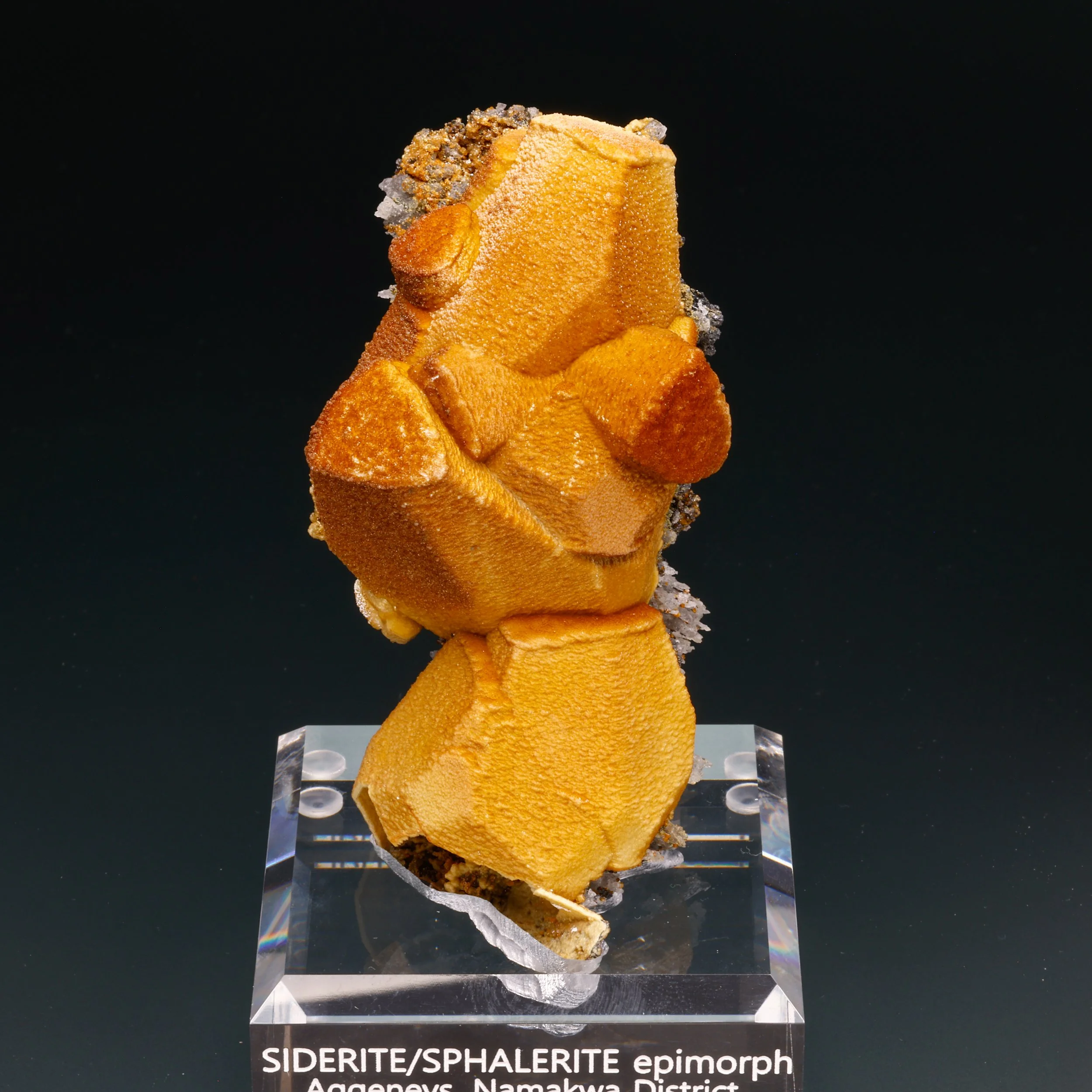 Siderite, Sphalerite, Epimorph Calcite, Broken Hill Mine, Aggeneys, Namakwa District, Northern Cape, South Africa