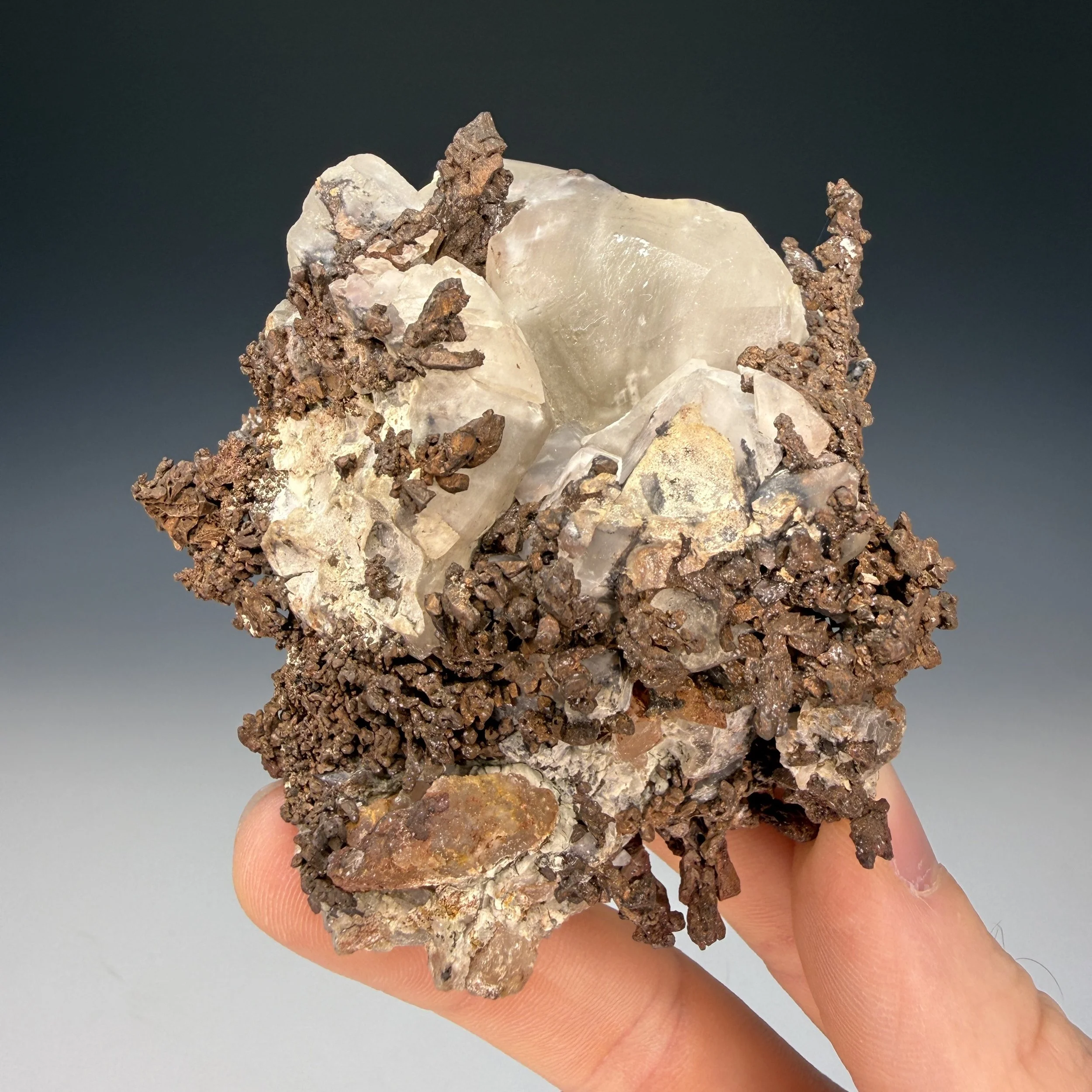Copper, Calcite, Keweenaw County, Michigan, USA