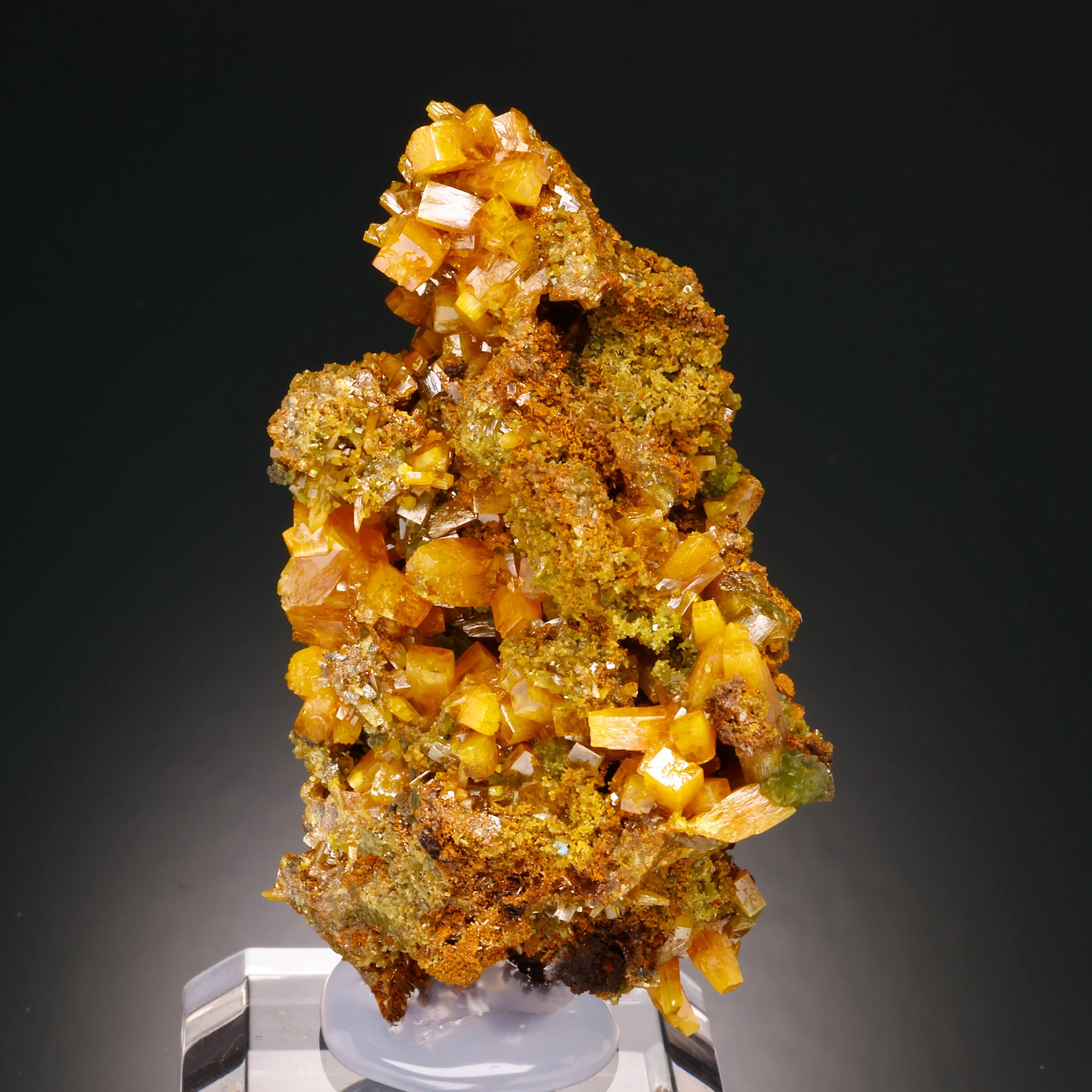 Wulfenite, Mottramite, Ojuela Mine, Mapimi, Durango, Mexico