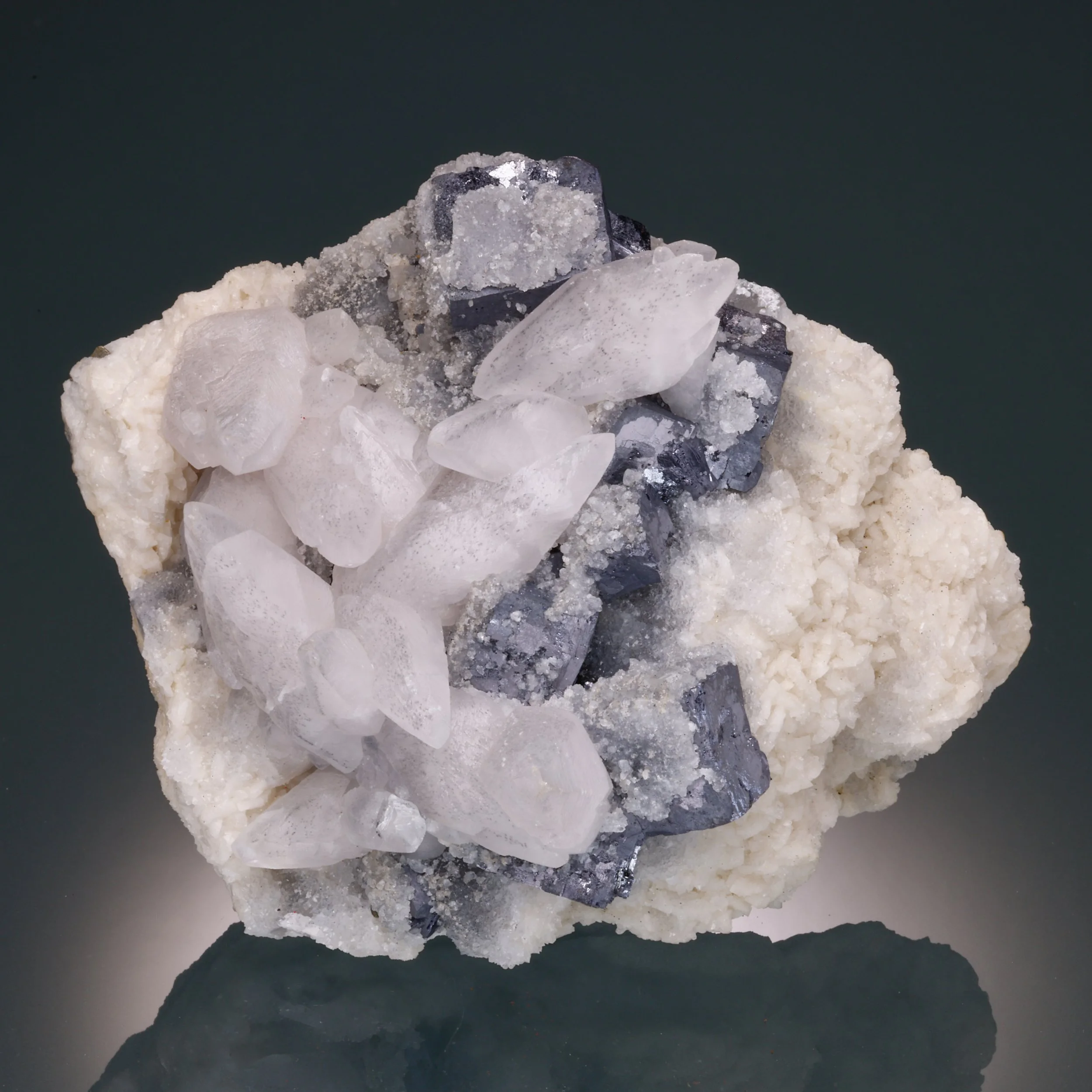 Calcite, Galena, Dolomite, Quartz, Leadhills, Lanarkshire, Scotland