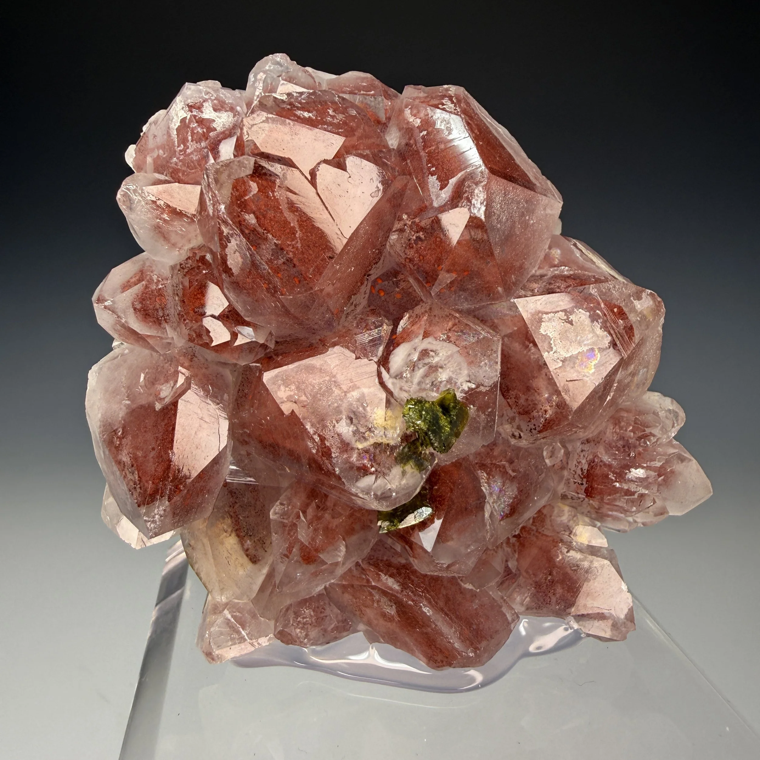 Quartz, Hematite, Clinozoisite, Xichuang Quartz Mine, Shichuan Province, China