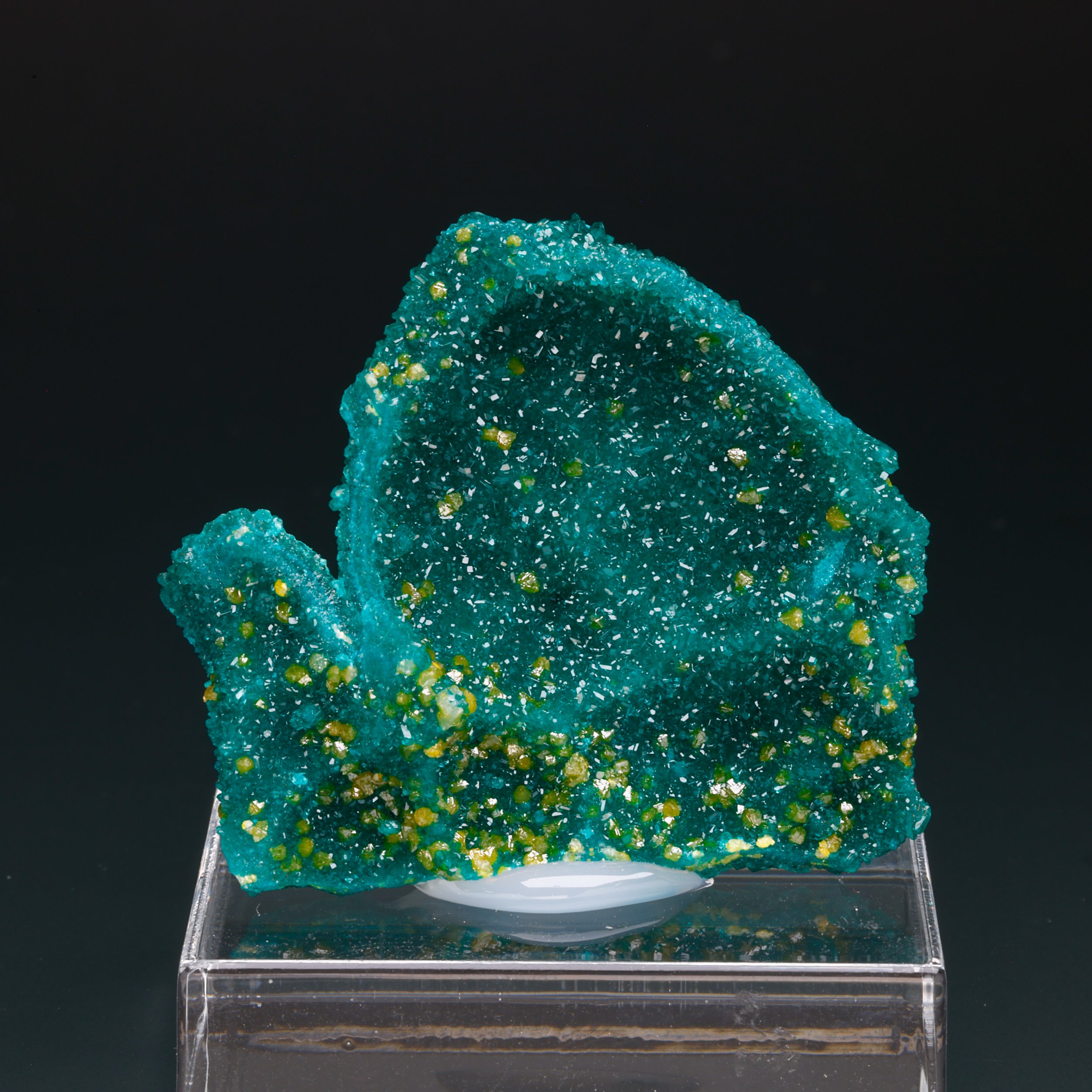 Dioptase, Mimetite, N'tola Mine, Mindouli, Pool Department, Republic of the Congo