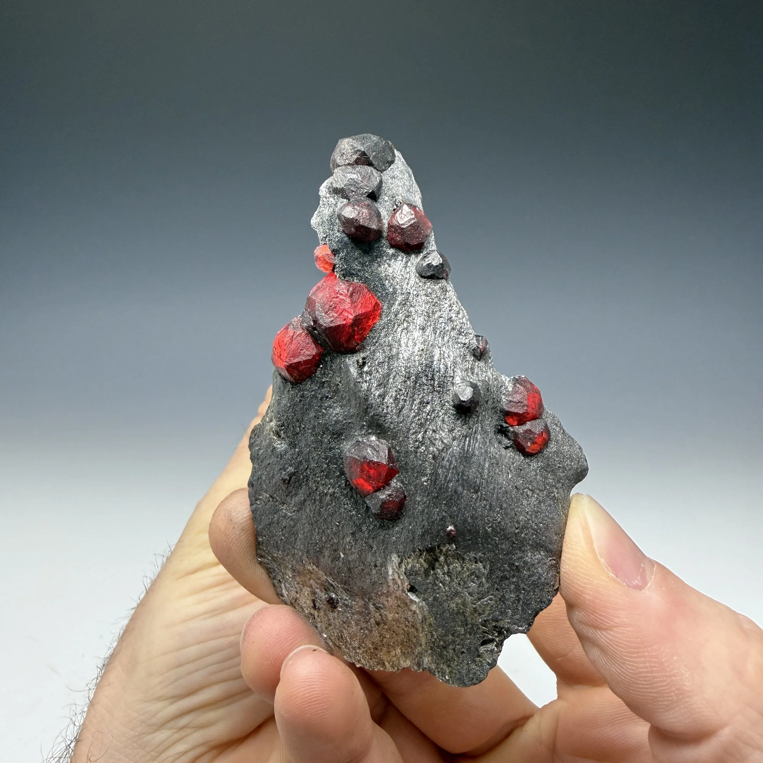Almandine Garnet, Graphite Schist, Red Embers Mine, Erving, Franklin County, Massachusetts, USA