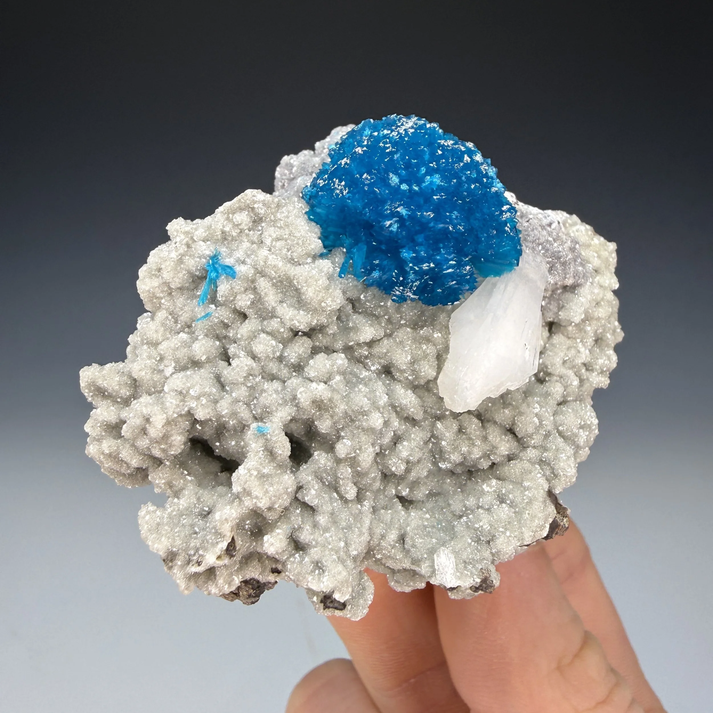 Cavansite, Stilbite, Quartz, Wagholi Quarries, Wagholi, Pune District, Maharashtra, India