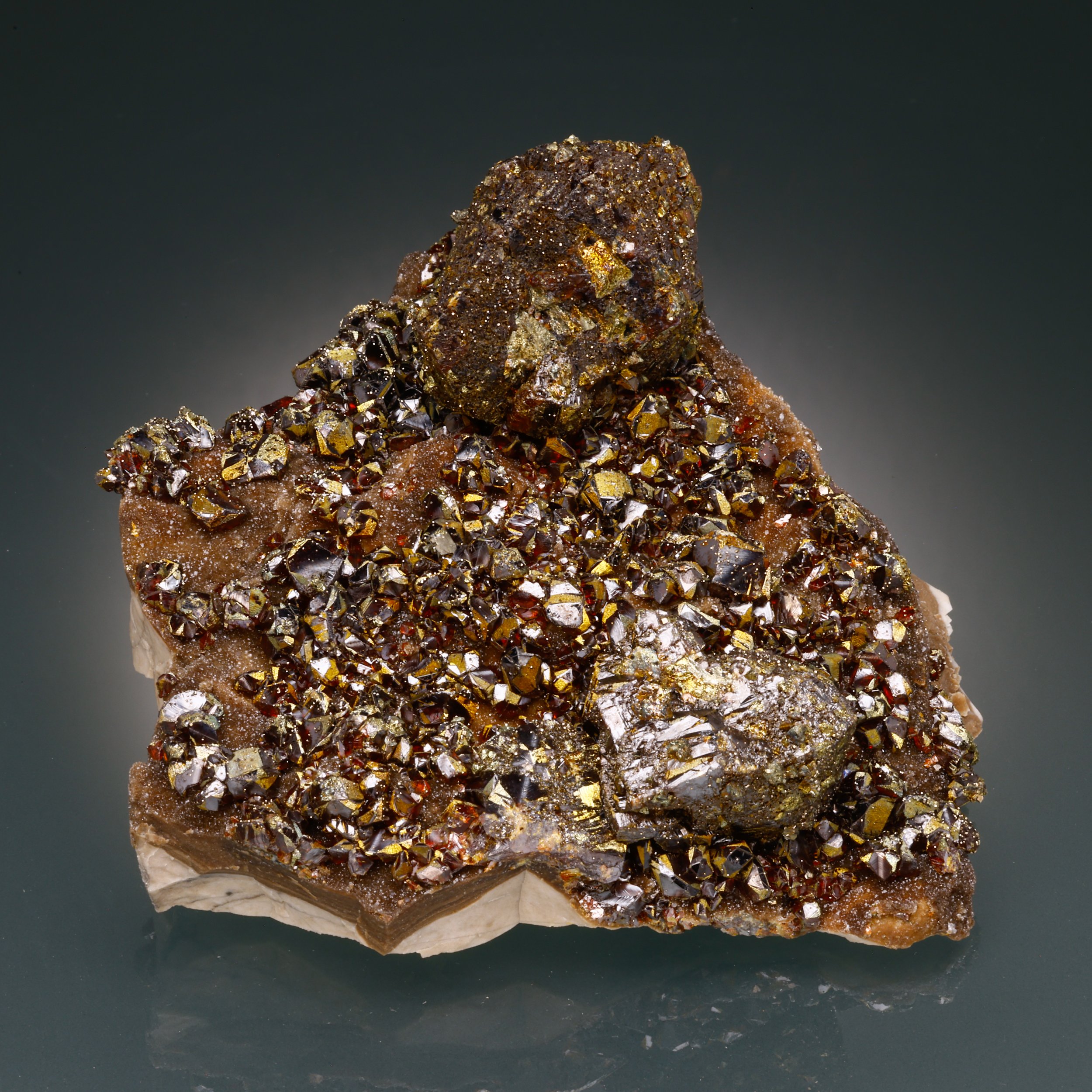 Chalcopyrite, Sphalerite, Ballard Mine, Baxter Springs, Picher Field, Kansas, USA