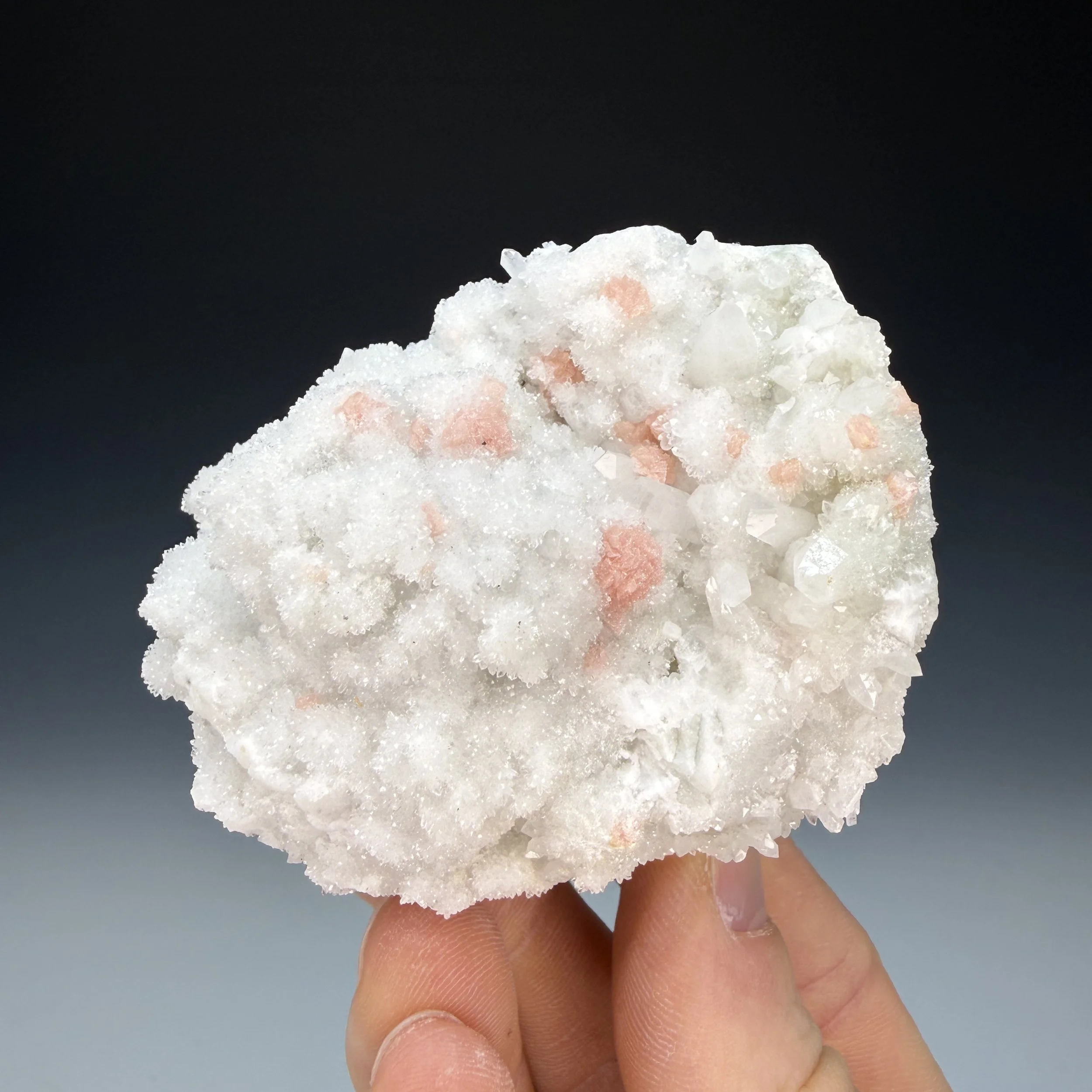 Rhodochrosite, Quartz, Silverton, San Juan County, Colorado, USA