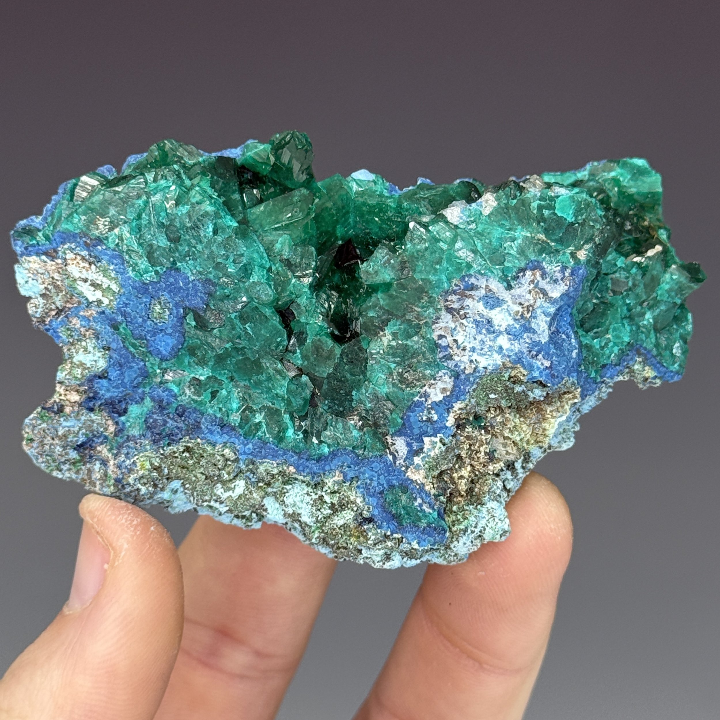 Dioptase, Quartz, Mindouli, Pool Department, Republic of the Congo