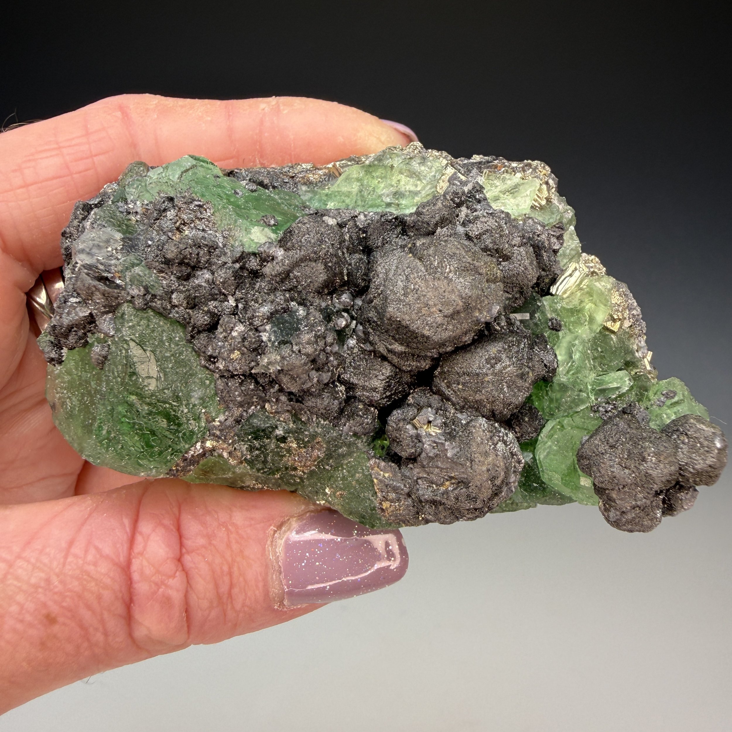 Fluorite, Milpo Mine, Atachocha District, Pasco, Peru