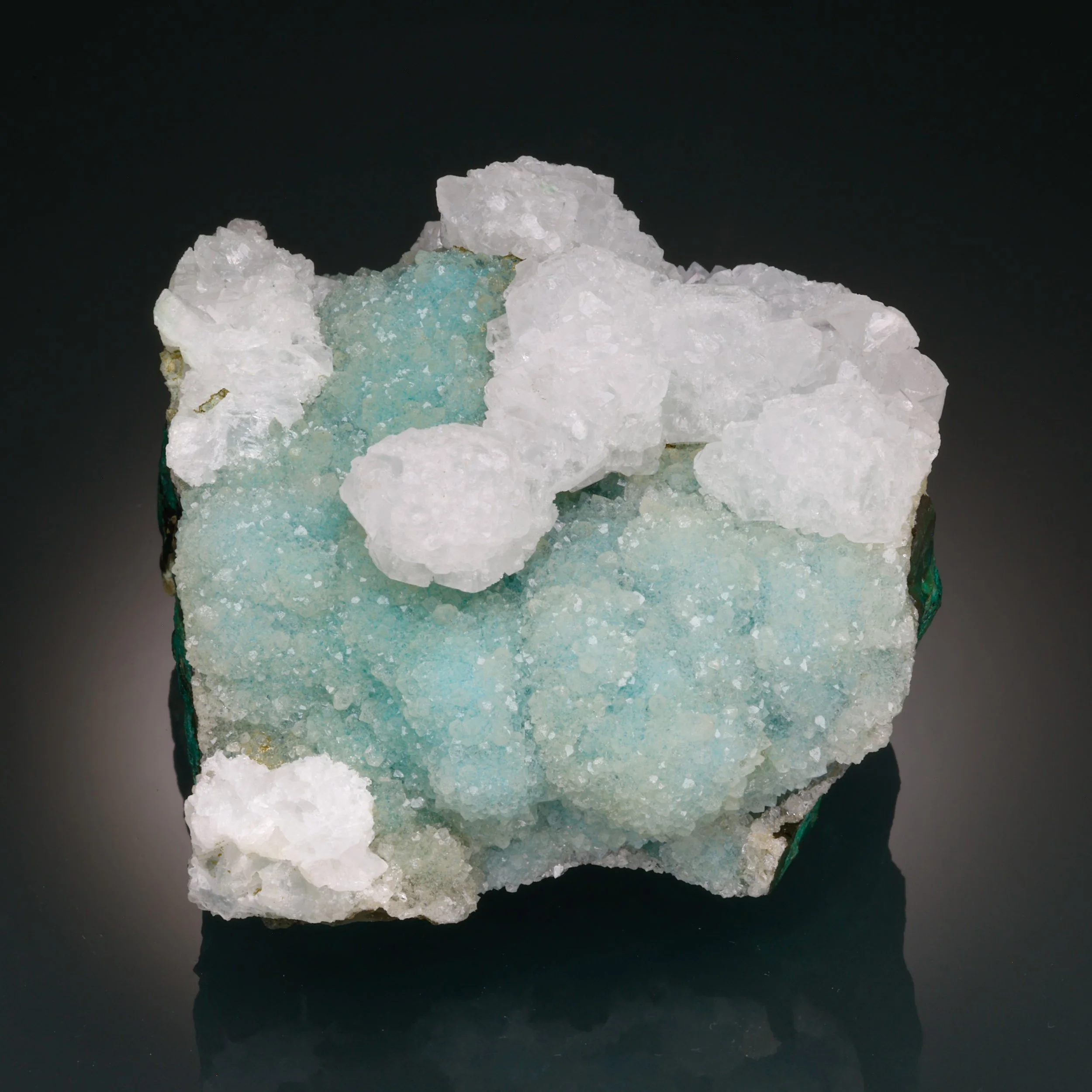 Chrysocolla, Quartz, Calcite, Old Dominion Mine, Buffalo Hill, Globe, Gila County, Arizona, USA