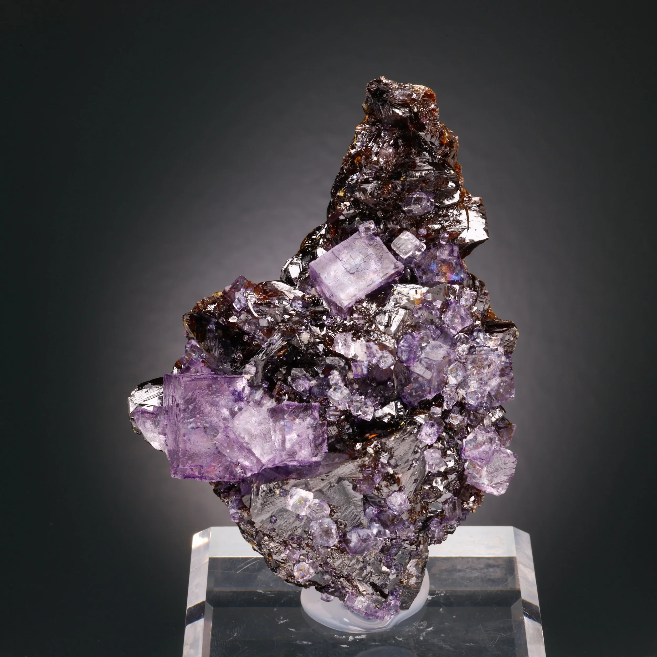 Fluorite, Sphalerite, Elmwood Mine, Carthage, Smith Co, Tennessee, USA