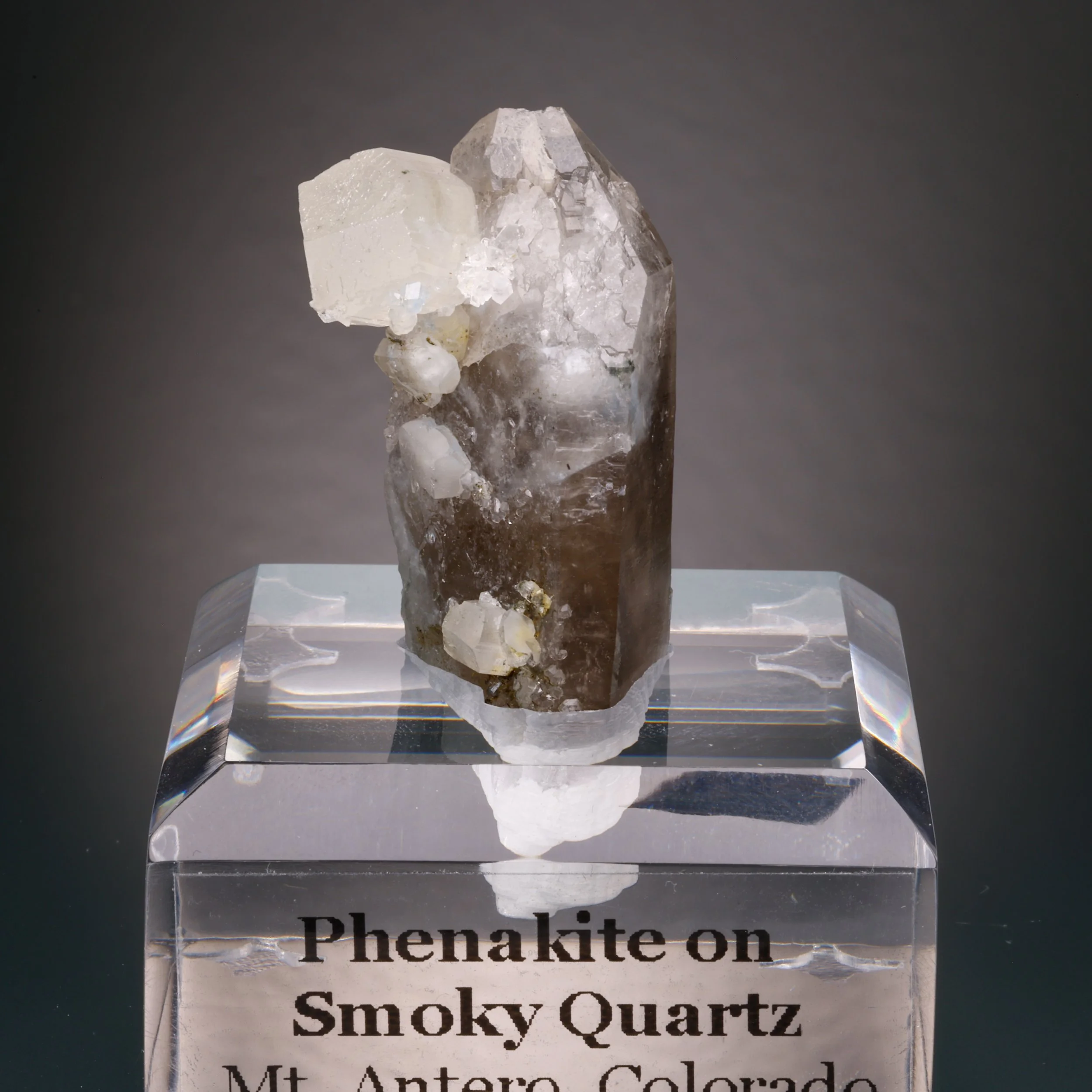Phenakite, Smoky Quartz, Mt. Antero, Chaffee County, Colorado, USA