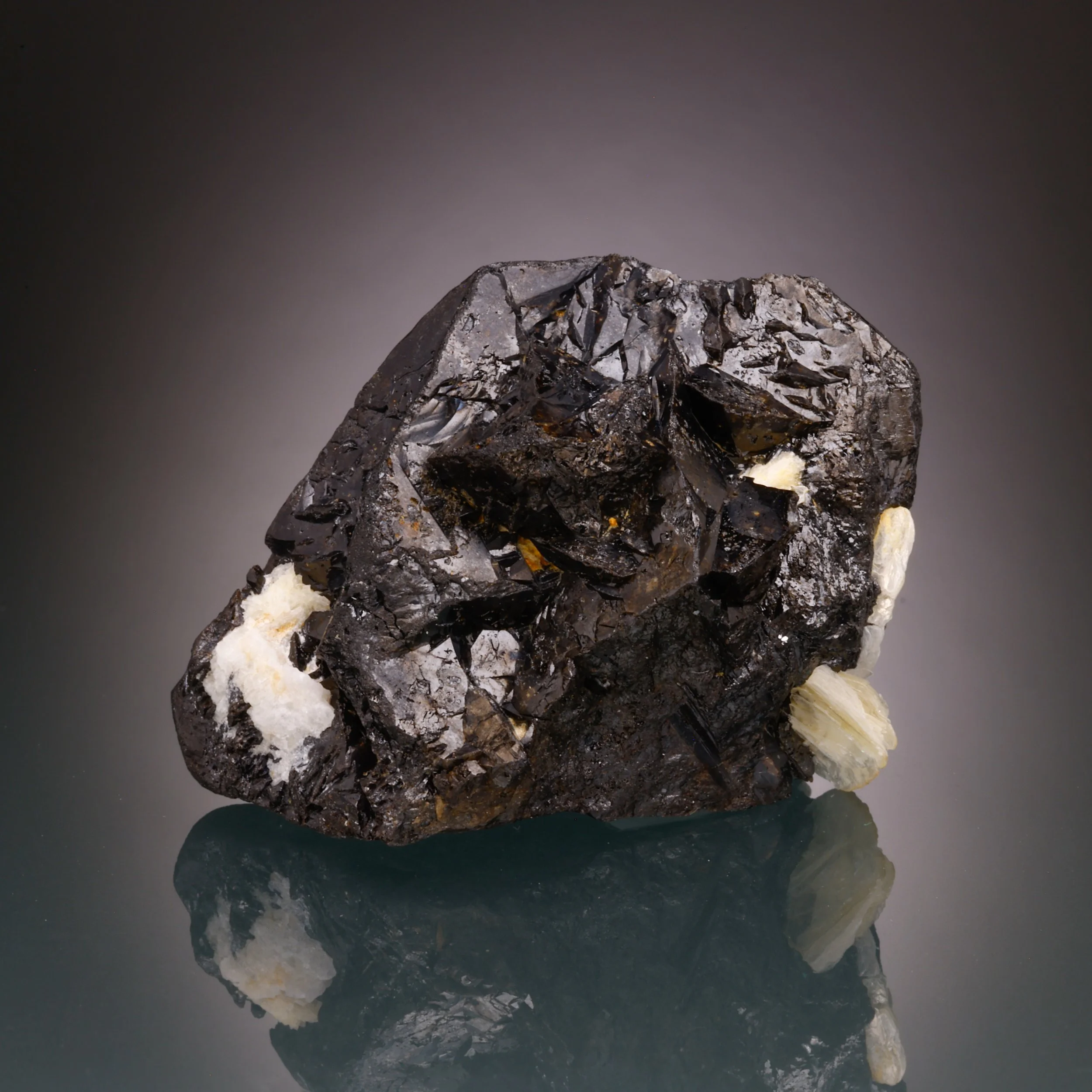 Cassiterite, Muscovite, Cryo-Genie Mine, Warner Springs, San Diego Co., California, USA