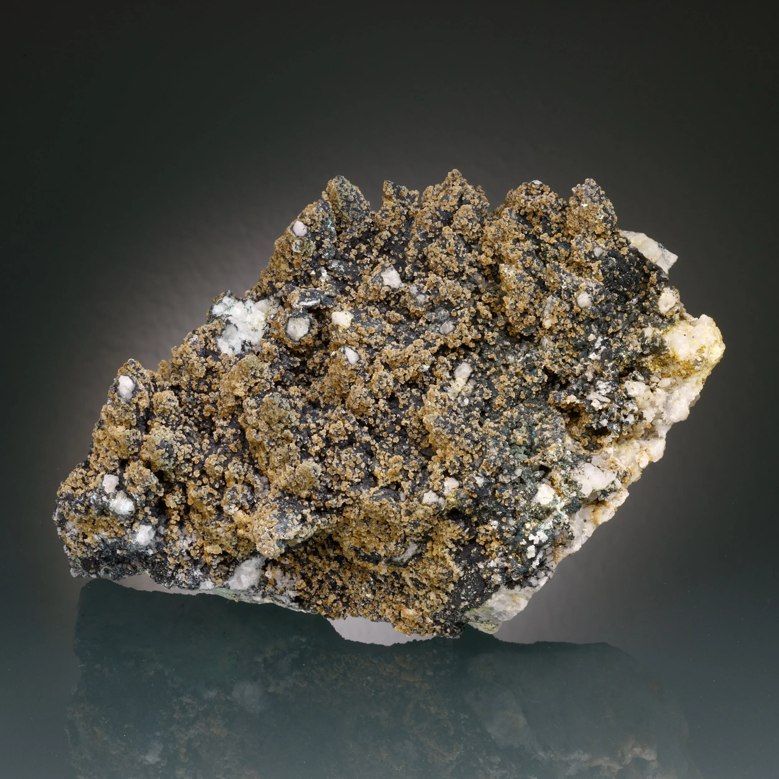 Wavellite, Chalcocite, Quartz, Bingham Canyon Mine, Bingham Dist., Salt Lake Co., Utah, USA