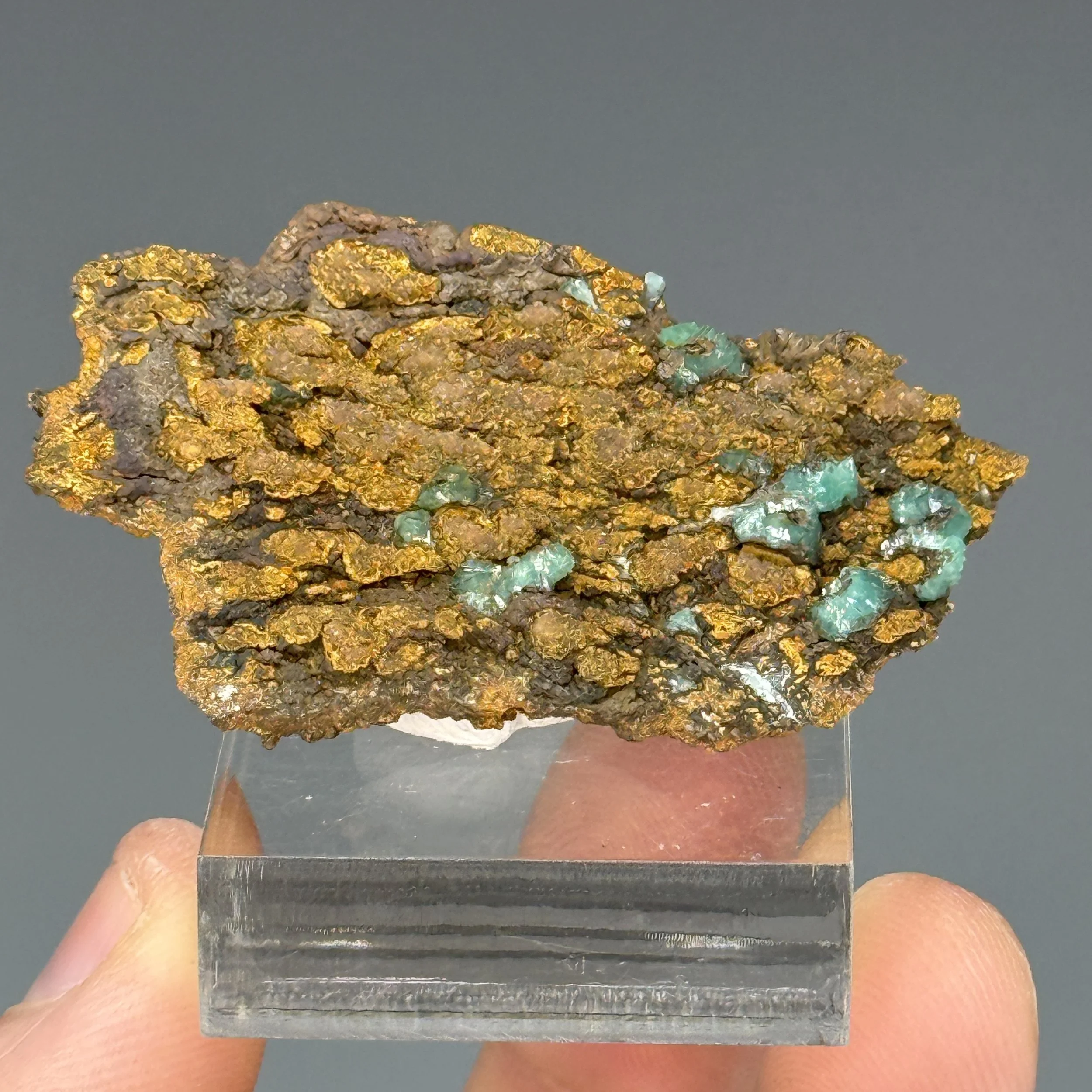 Cuprian Adamite, Hilarion Mine, Lavrion Dist., Attica, Greece