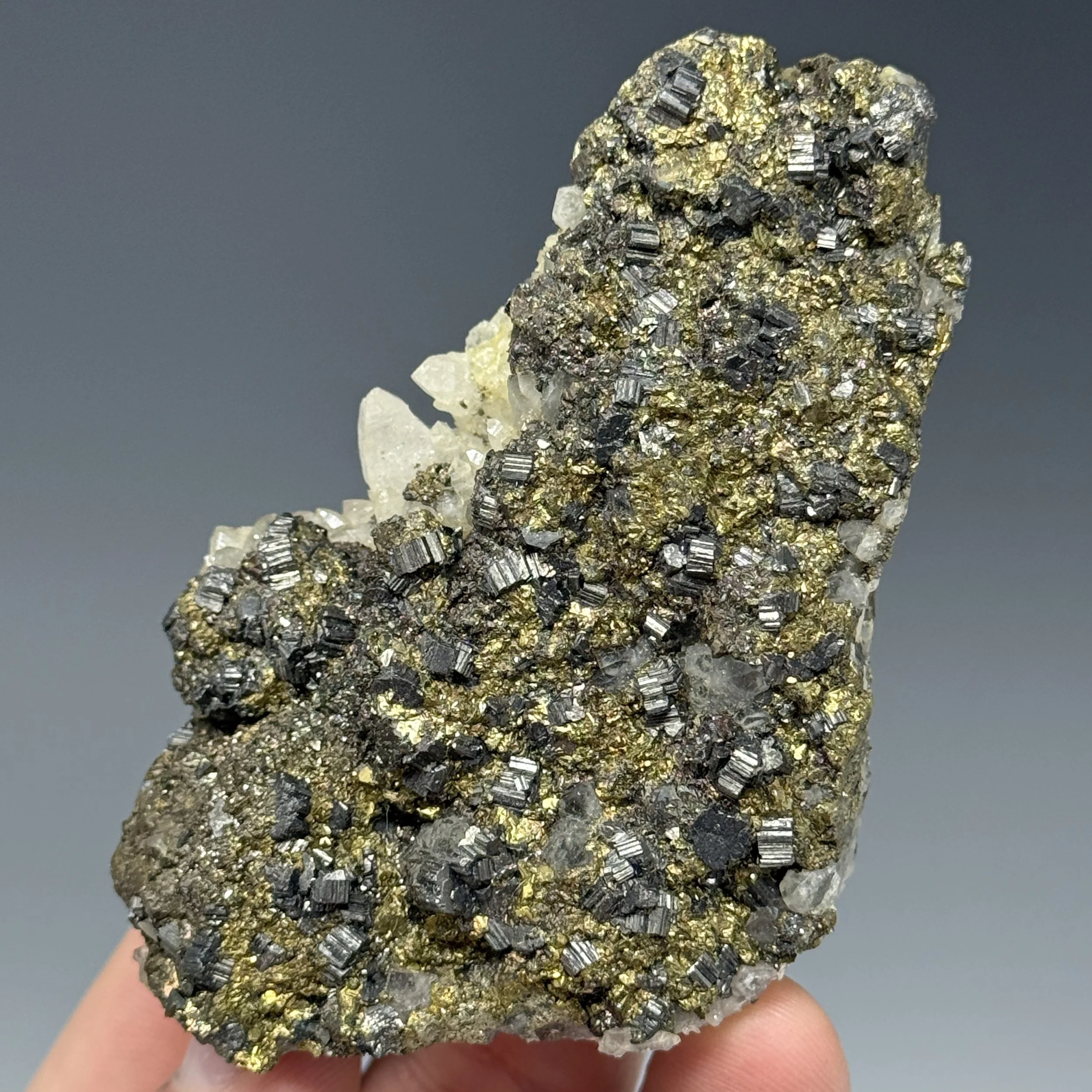 Bournonite, Chalcopyrite, Quartz, Baia Sprie Mine, Baia Sprie, Maramures Co., Romania
