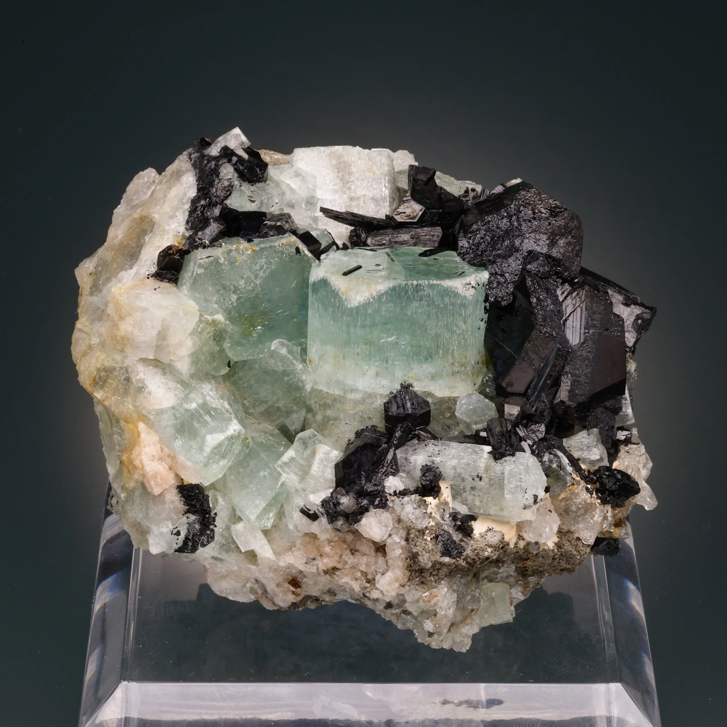 Aquamarine, Schorl, Omaruru District, Erongo Region, Namibia