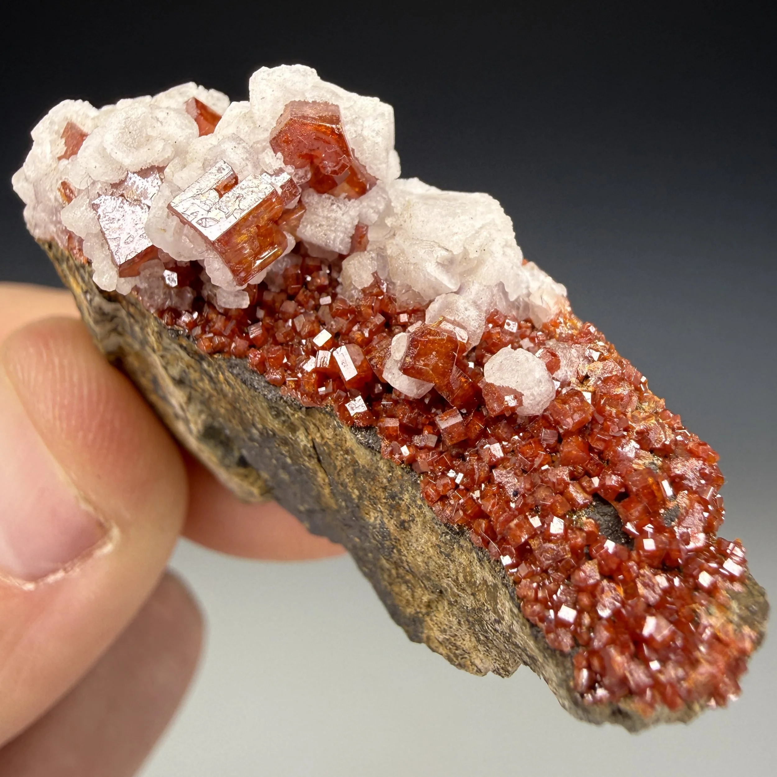 Vanadinite, North Geronimo Mine, Silver Mining District, La Paz Co., Arizona, USA