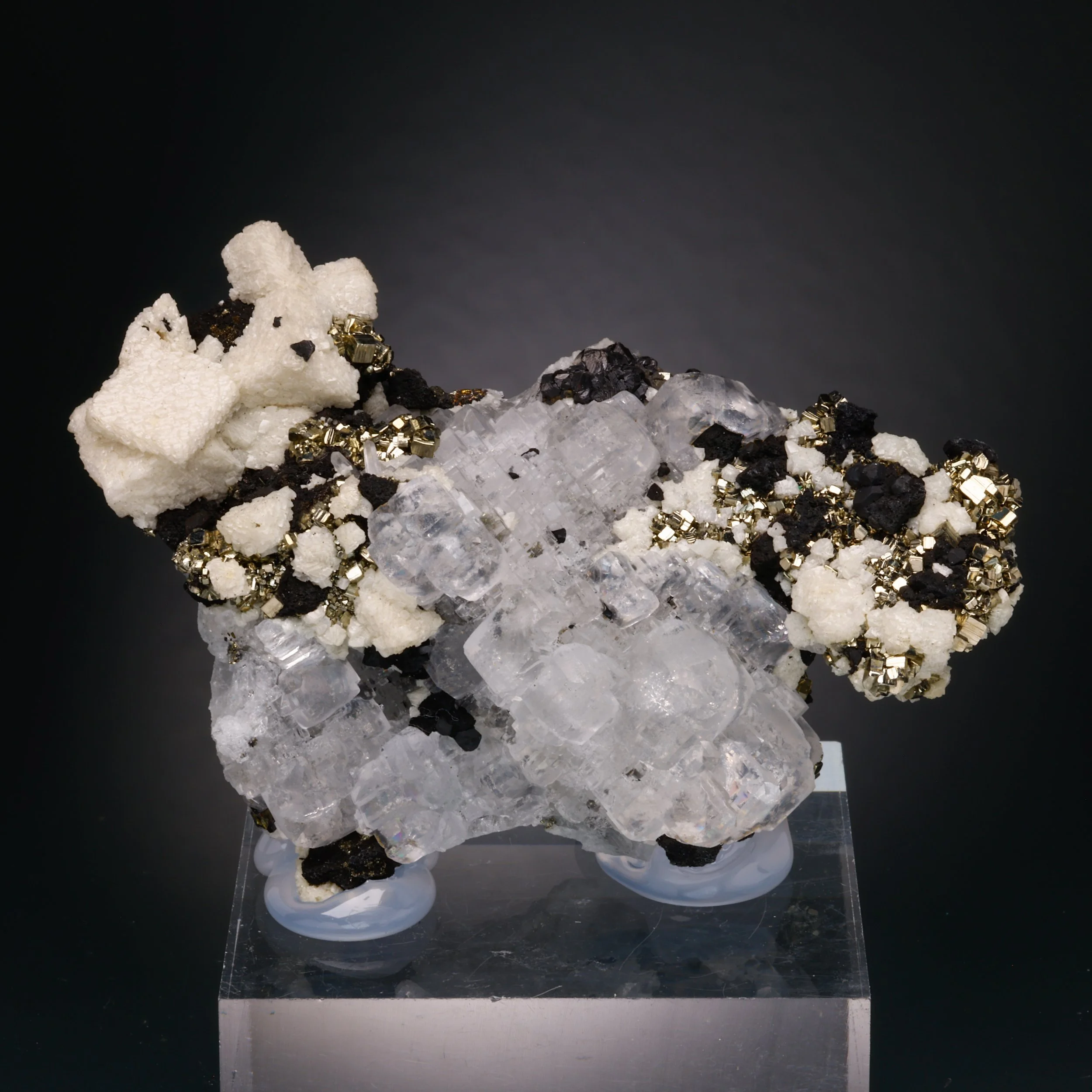 Fluorite, Pyrite, Calcite, Galena, Quartz, Naica Mine, Saucillo Municipality, Chihuahua, Mexico