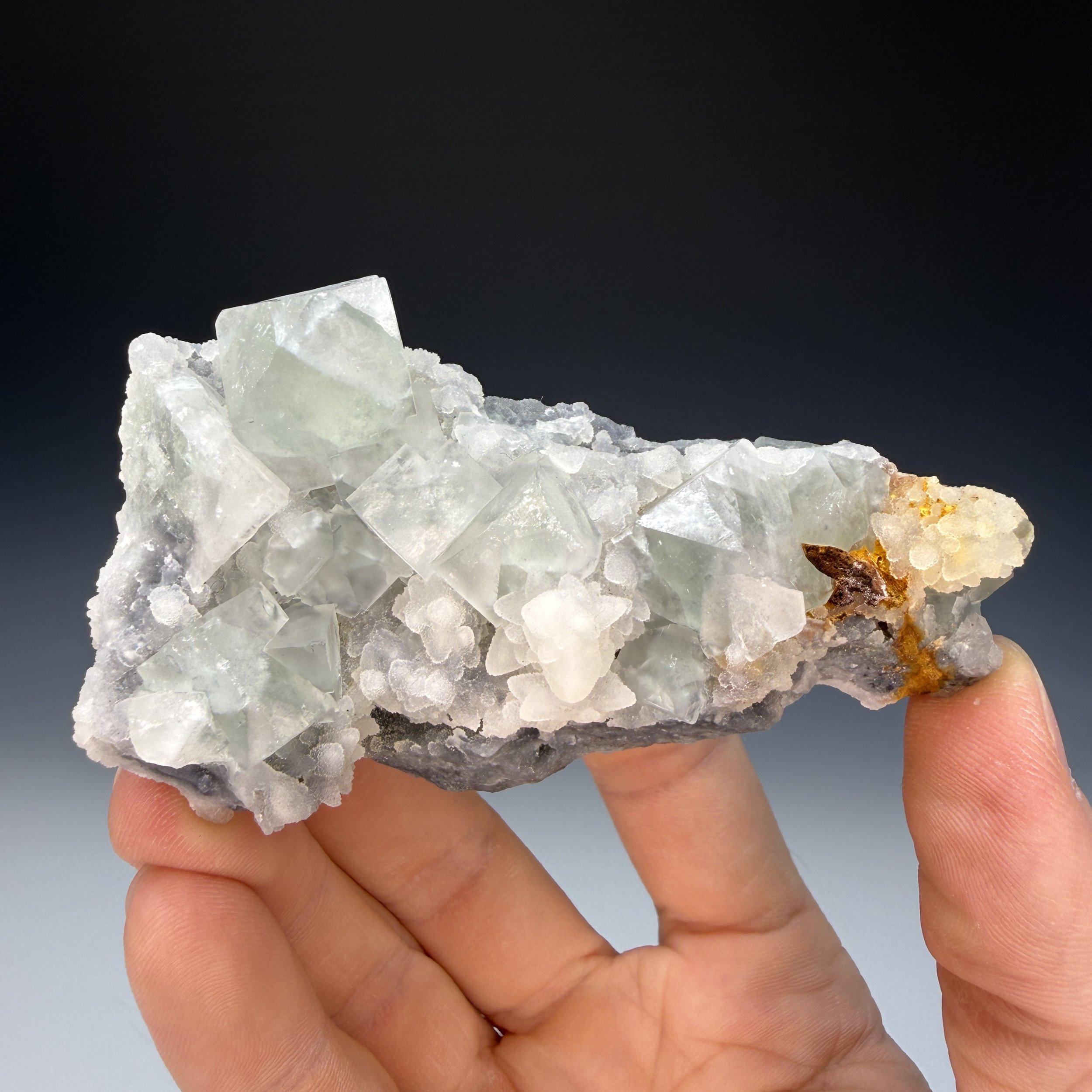Fluorite, Quartz Epimorph Calcite, Sunnyside Mine group, Eureka Dist., San Juan Co., Colorado, USA