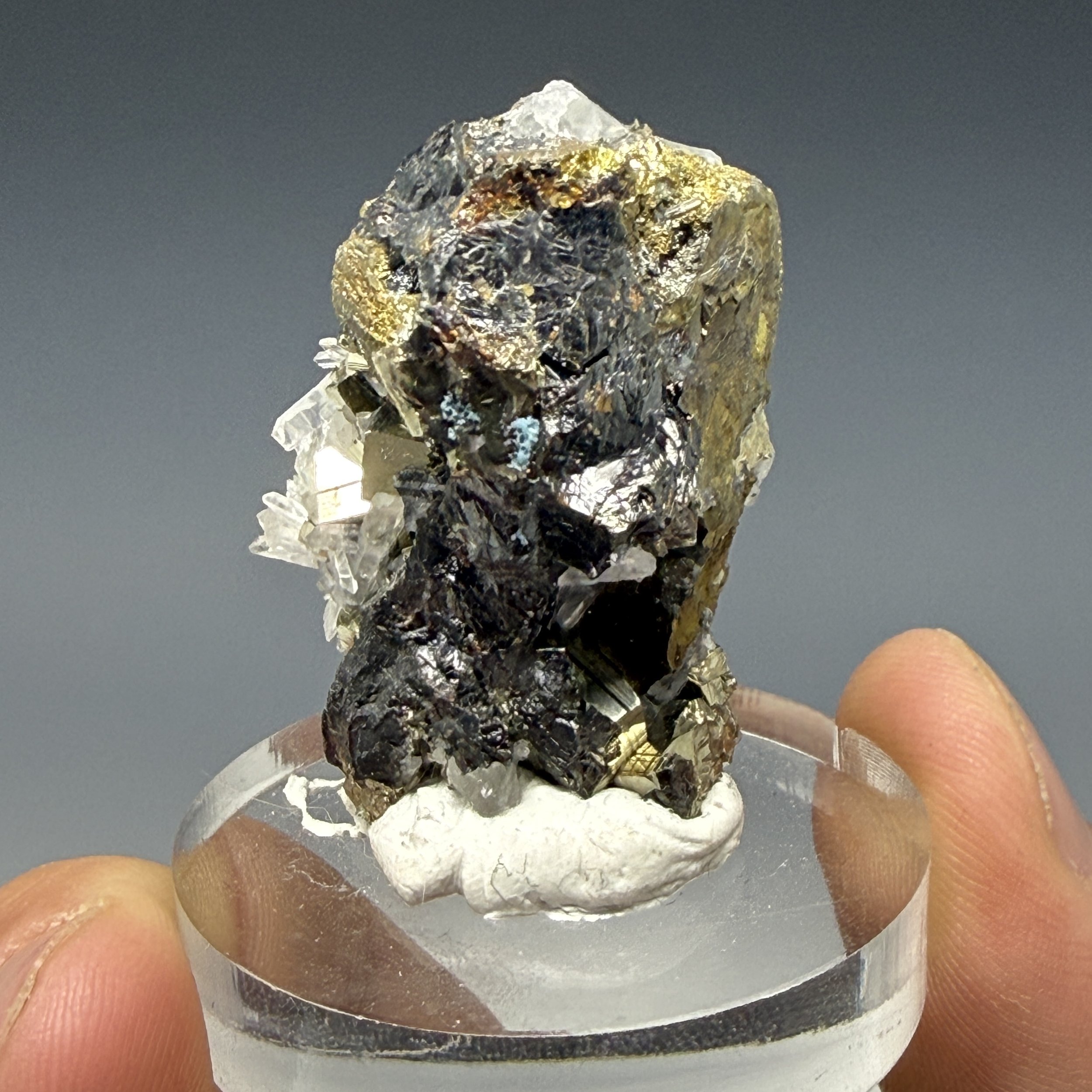 Tetrahedrite, Calcite, Pyrite, Pachapaqui Mining District, Aquia Dist., Bolognesi Prov., Ancash, Peru
