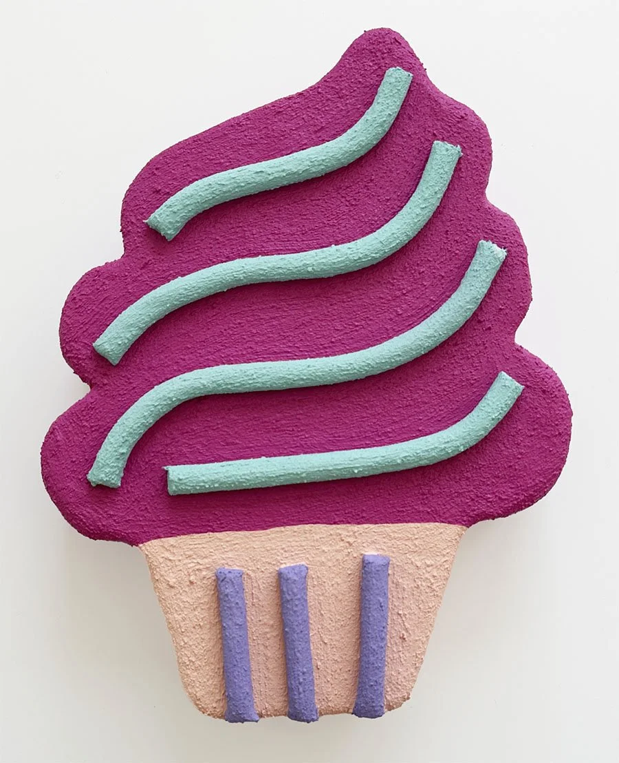 Cupcake No. 13, 2024, 9.25 x 7.25" approx.       On View at The Miller Gallery.    