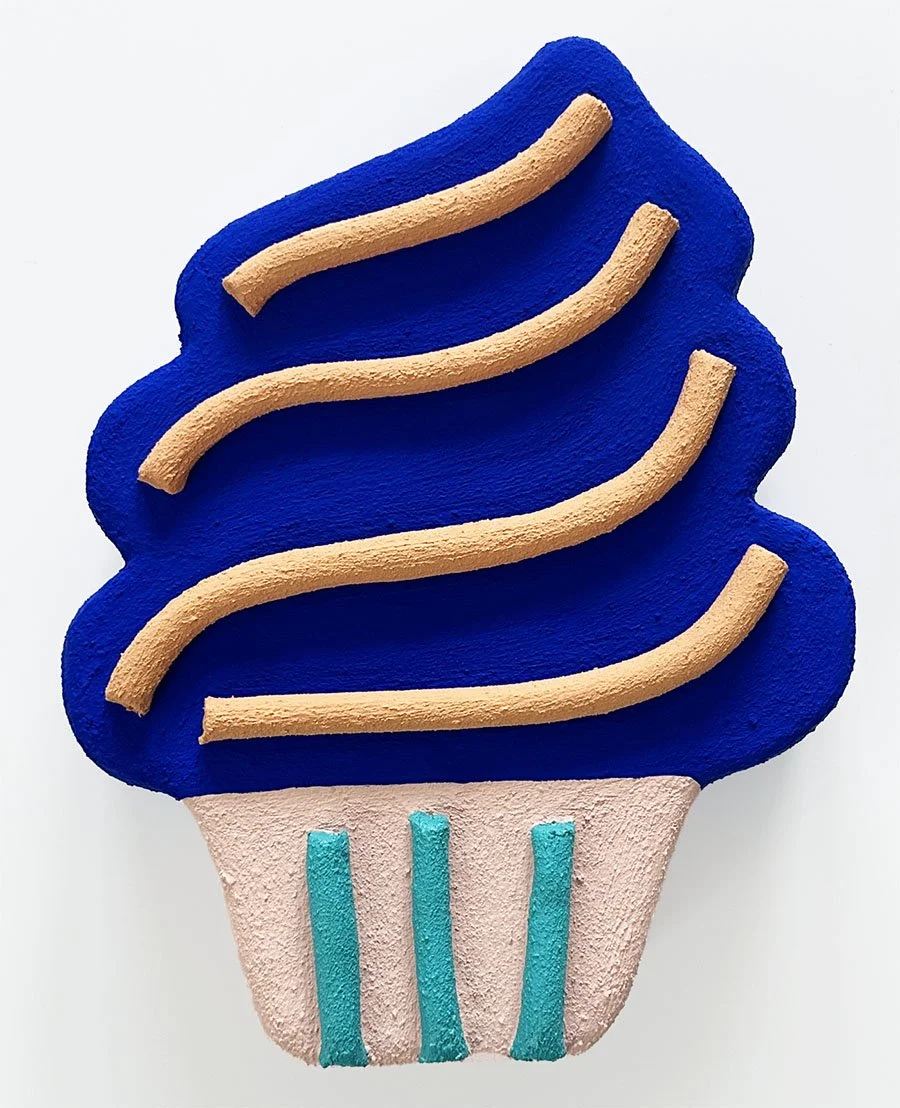 Cupcake No. 14, 2024, 9.25 x 7.25" approx.       On View at The Miller Gallery.    