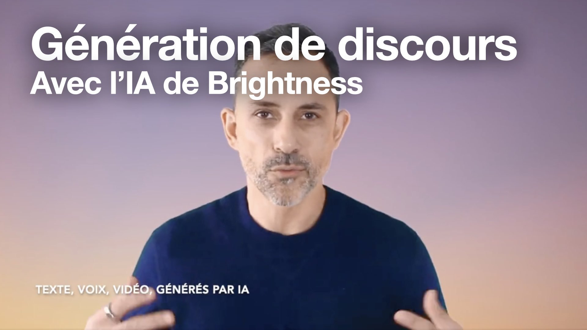 Generate inspiring speeches with Brightness AI.