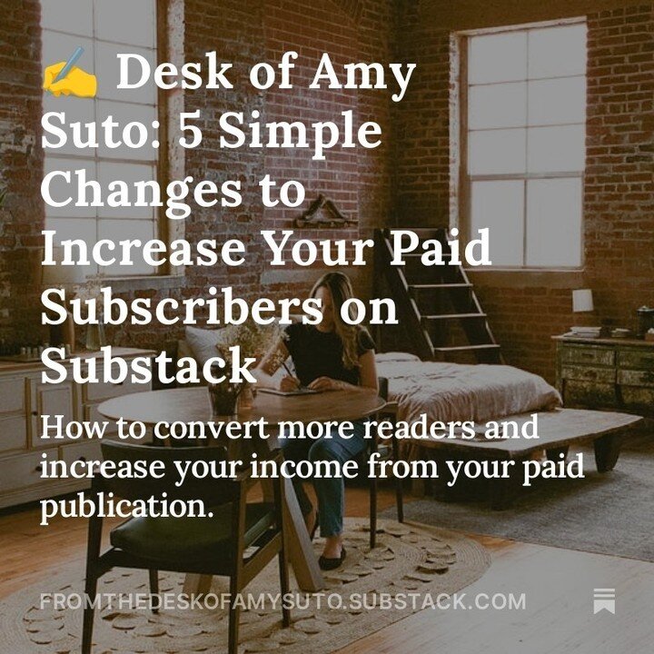 New on my Substack: ⁠
⁠
✨ The 5 simple changes you can make to convert more paid subscribers⁠
⁠
🧪 How to set up your Substack for success⁠
⁠
📚 The common mistakes I see writers make with their Substack publications⁠
⁠
⁠
👀 Read it on my profile, go