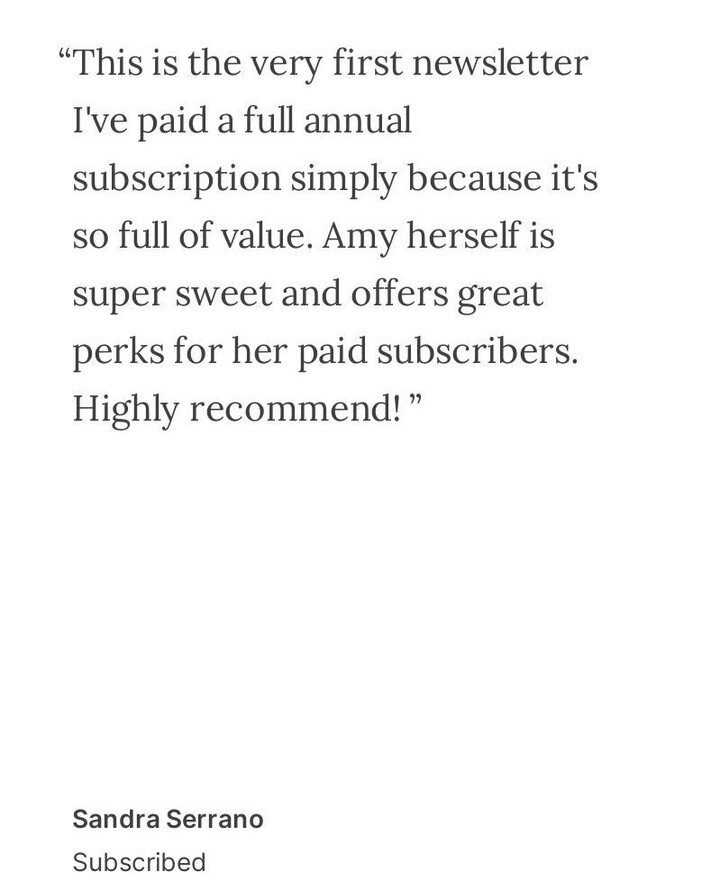 It&rsquo;s recommendations like this that make me smile :) ⁠
⁠
So grateful y&rsquo;all are enjoying my Substack. ⁠
⁠
I can&rsquo;t wait to keep on offering creative perks to my paid subscribers and continue to share content and foster community aroun