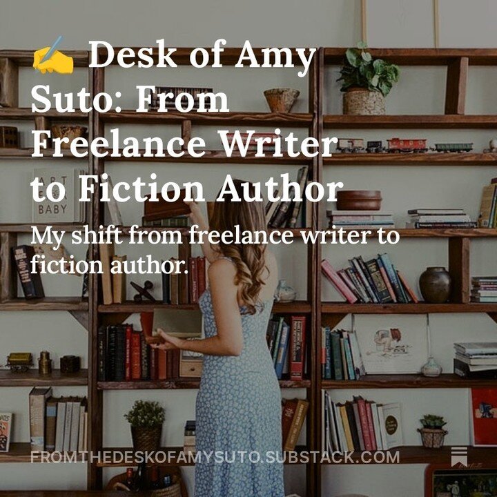 New on my Substack:⁠
⁠
✍️ How I&rsquo;m transitioning from freelance writer to fiction author⁠
⁠
☕️ Why this transition has been years in the making⁠
⁠
😎 What to expect from this Substack publication moving forward⁠
⁠
👀 Read it on my profile, go to