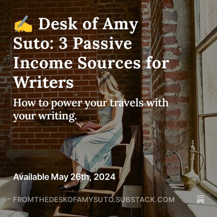 Want to make money while you sleep/hike/exist in cool coffeeshops? ✍️ Check out my new post about building passive income streams for writers!⁠
⁠
👀 Read it on my profile, go to ✍️ From the Desk of Amy Suto!⁠
⁠
⁠
⁠
⁠
.⁠
.⁠
.⁠
.⁠
.⁠
.⁠
.⁠
#author #amr