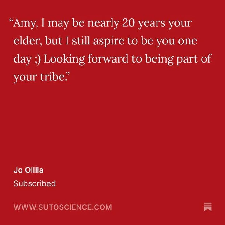 Thank you for becoming a paid subscriber of my Substack💡 Sutoscience, Jo Ollila ❤️

I appreciate your support &mdash; and always happy to have you in the writing tribe! ✍️✨