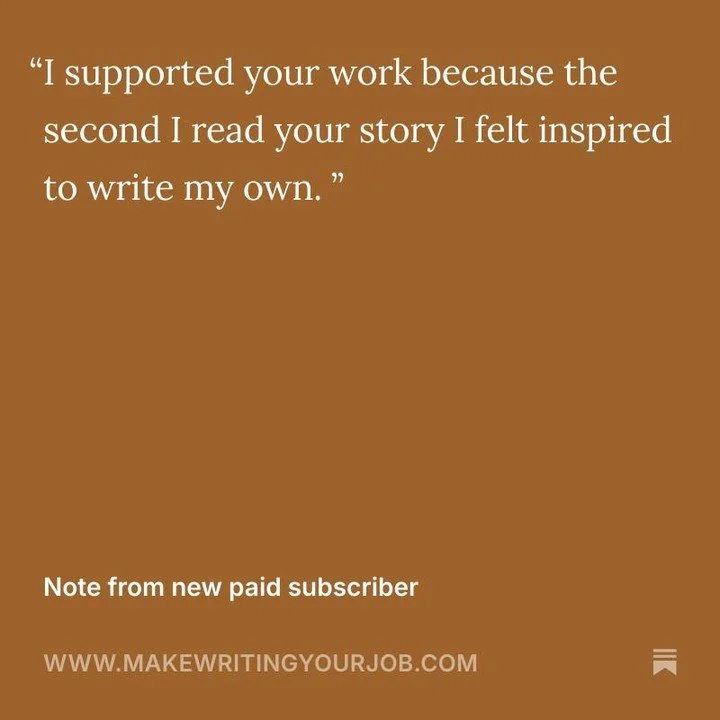 I&rsquo;m lucky that the work I do inspires others to pick up the pen and bet on themselves. Welcome to the ✍️ Make Writing Your Job community!