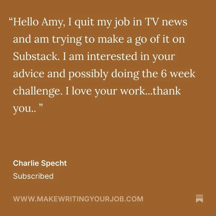 Thanks for joining our community here at ✍️ Make Writing Your Job, Charlie! Glad to have you here :)