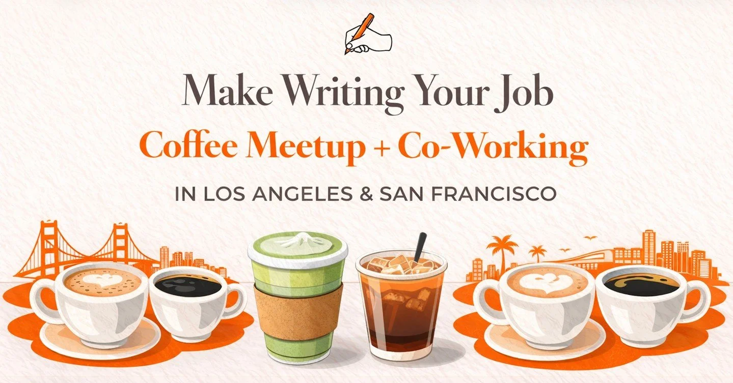 ✍️ We want to buy you coffee! 

👋 Come meet your fellow writers in LA and SF at one of our upcoming in-person coffee meetups + co-working events: