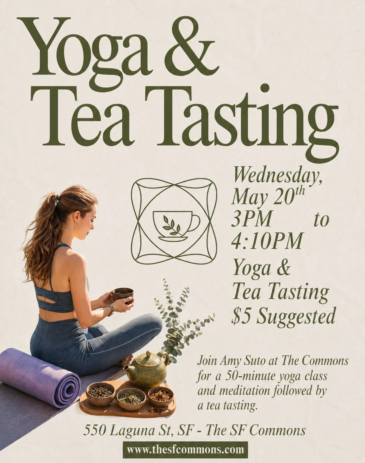 🧘 continuing my &ldquo;yoga &amp;&rdquo; series with a yoga &amp; tea tasting event at @TheCommons_SF in Hayes Valley here in SF! 

👀 RSVP in my bio!