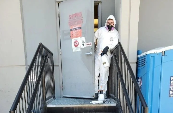 BC Trauma Cleaning technician performing repairs in Richmond.